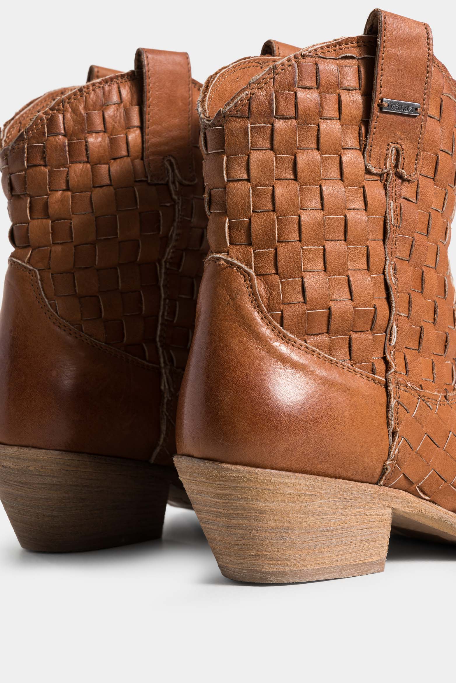 Luze Woven Leather Ankle Boots for Women - Image 5