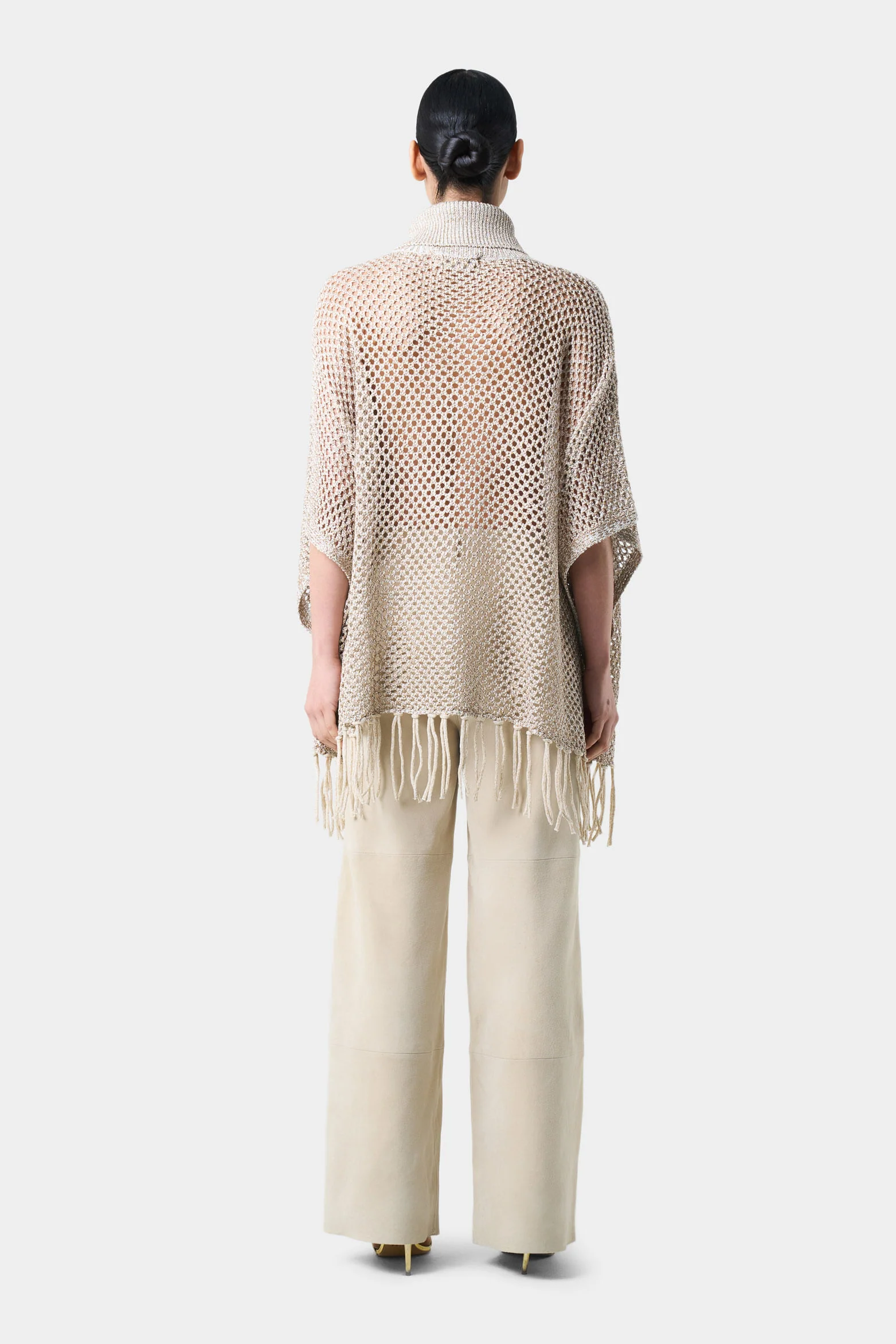 Lyra sweater knitted for women fringed - Image 3