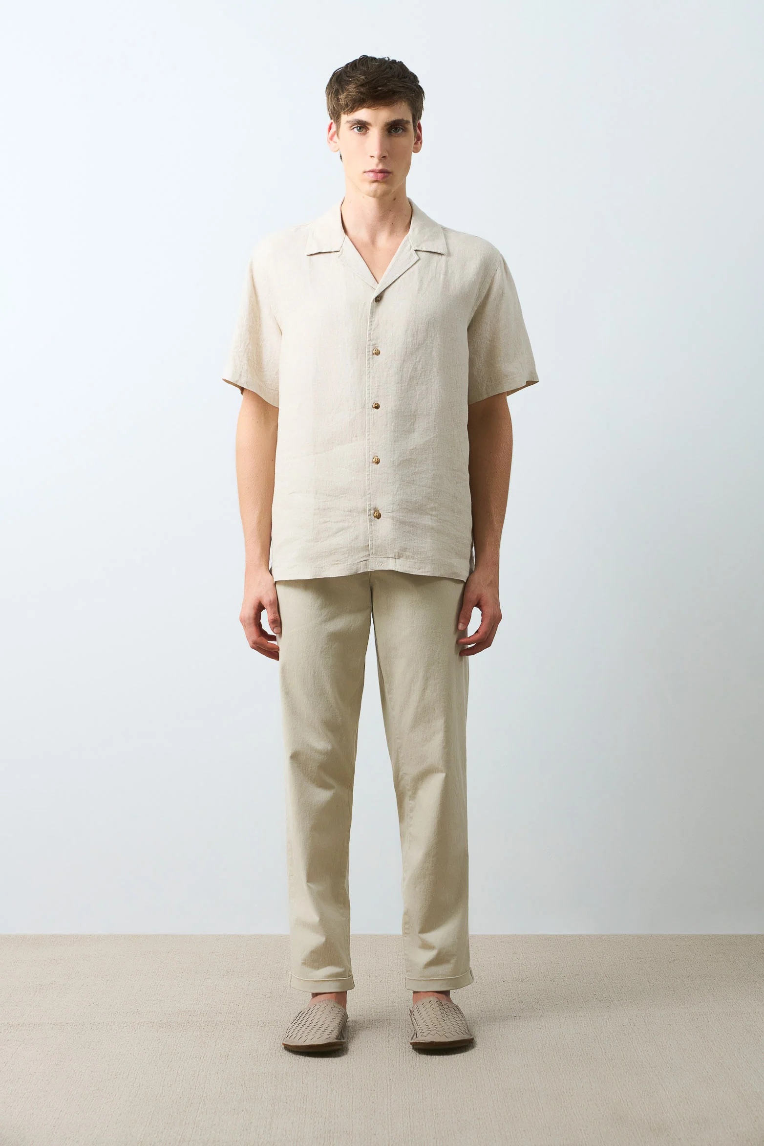 Málaga short-sleeve linen shirt for men