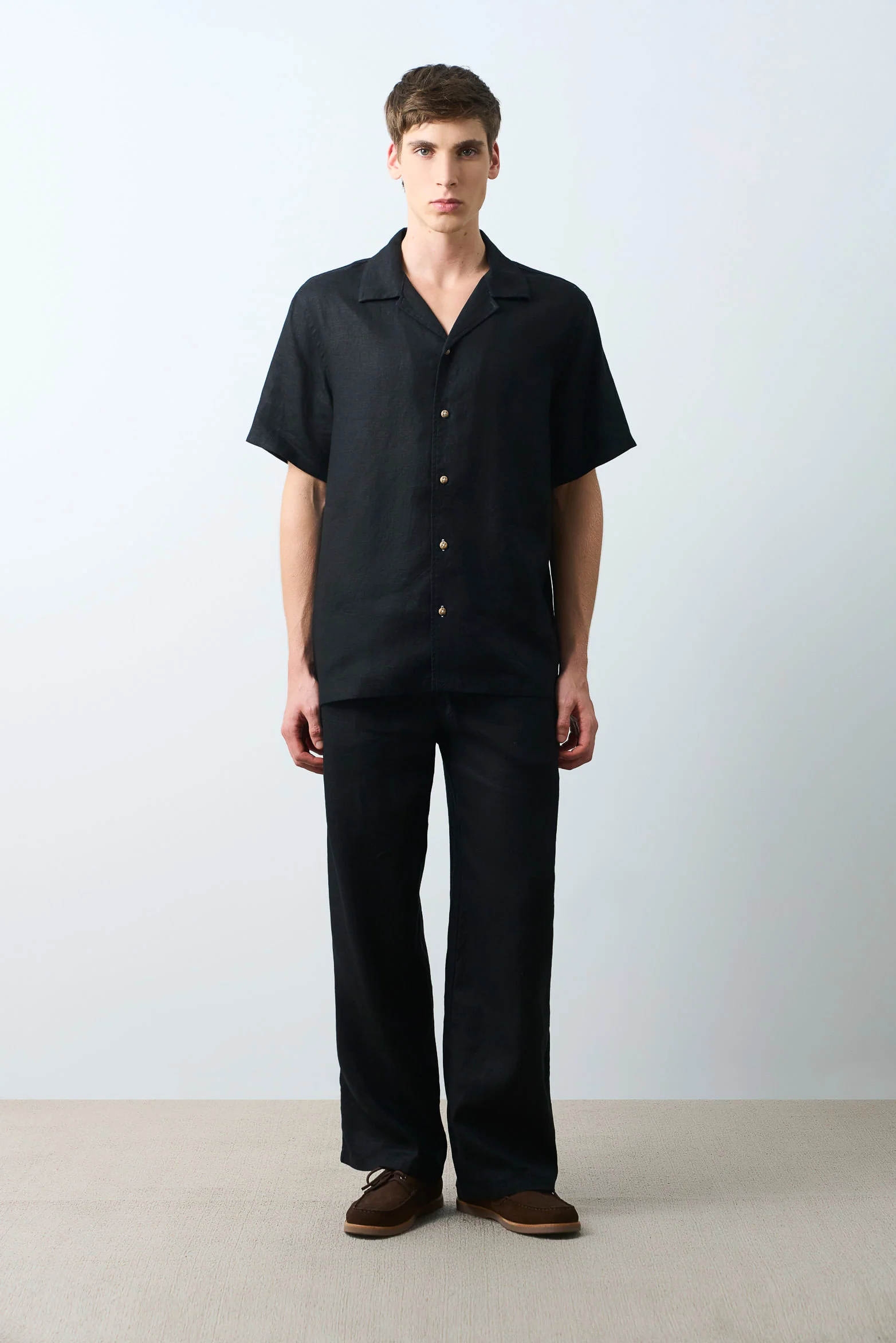 Málaga short-sleeve linen shirt for men