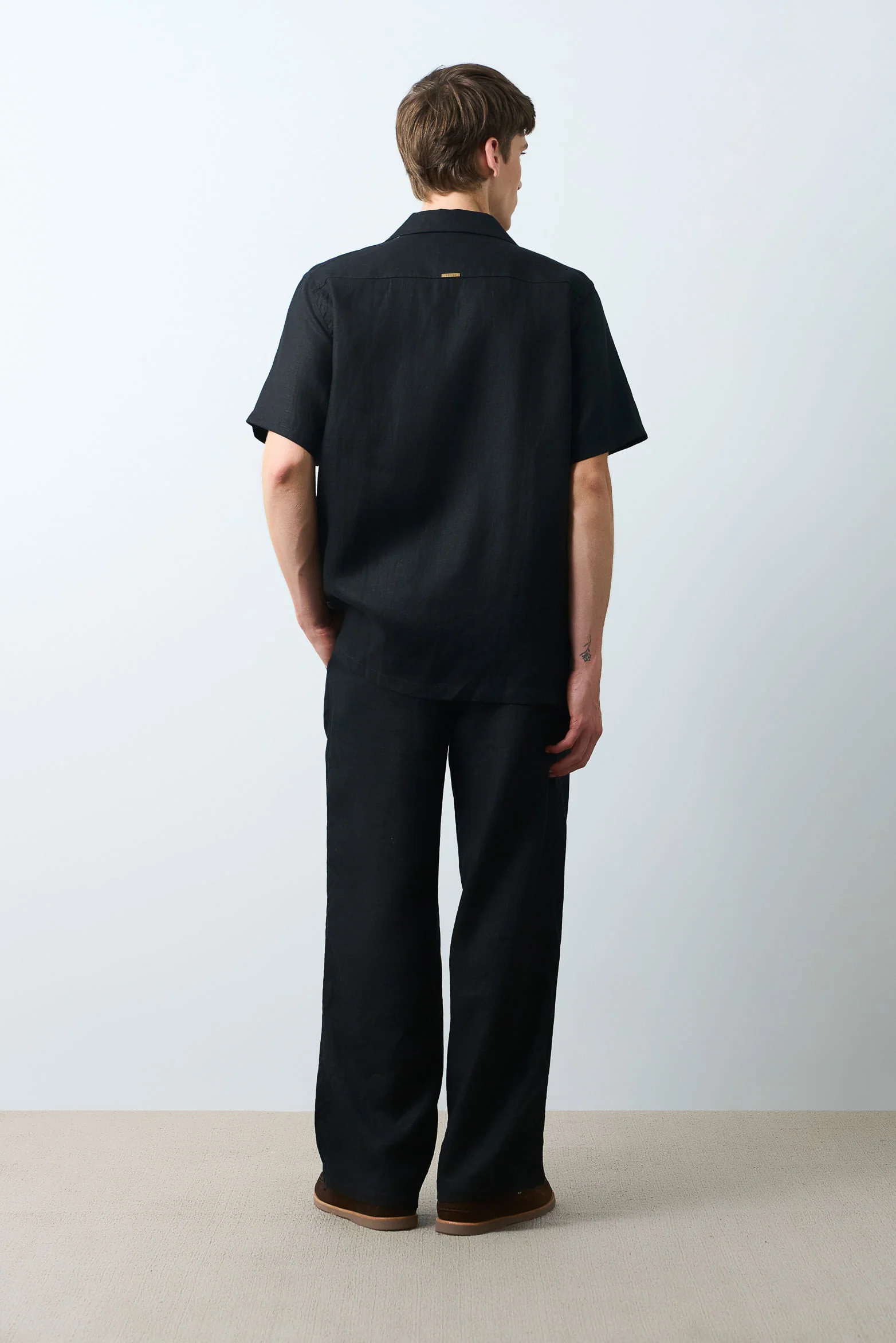 Málaga short-sleeve linen shirt for men - Image 3