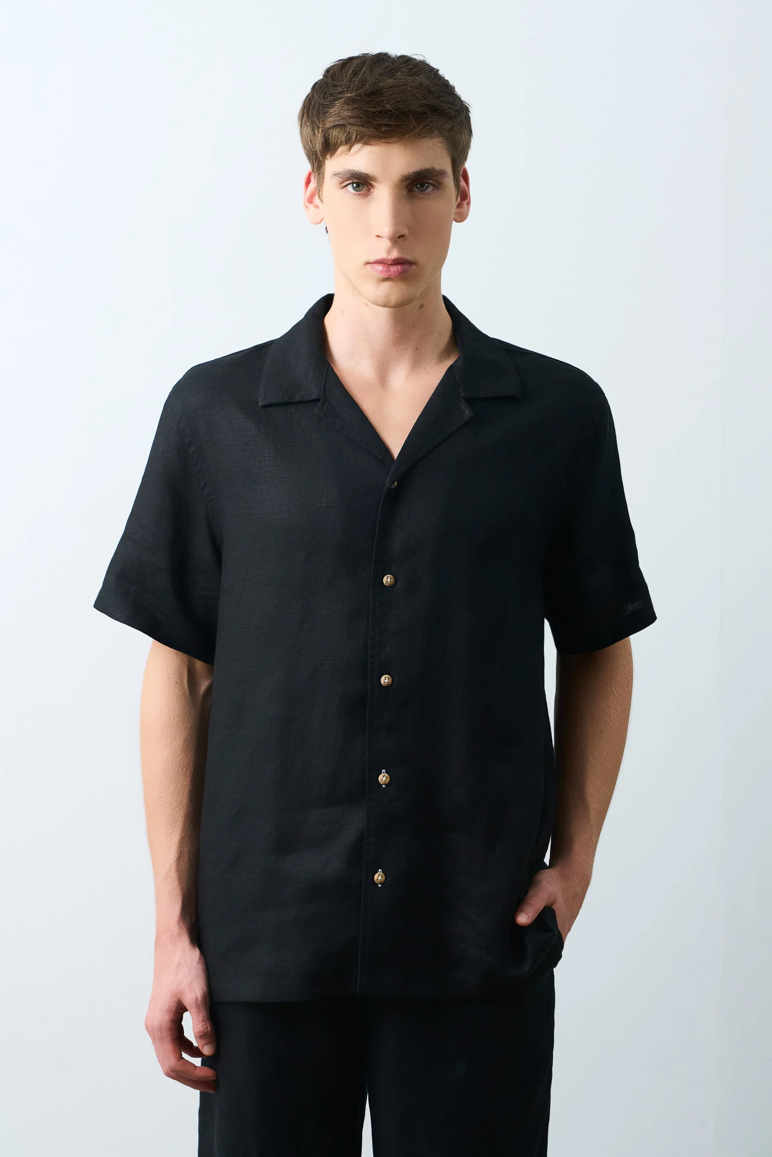 Málaga short-sleeve linen shirt for men - Image 4