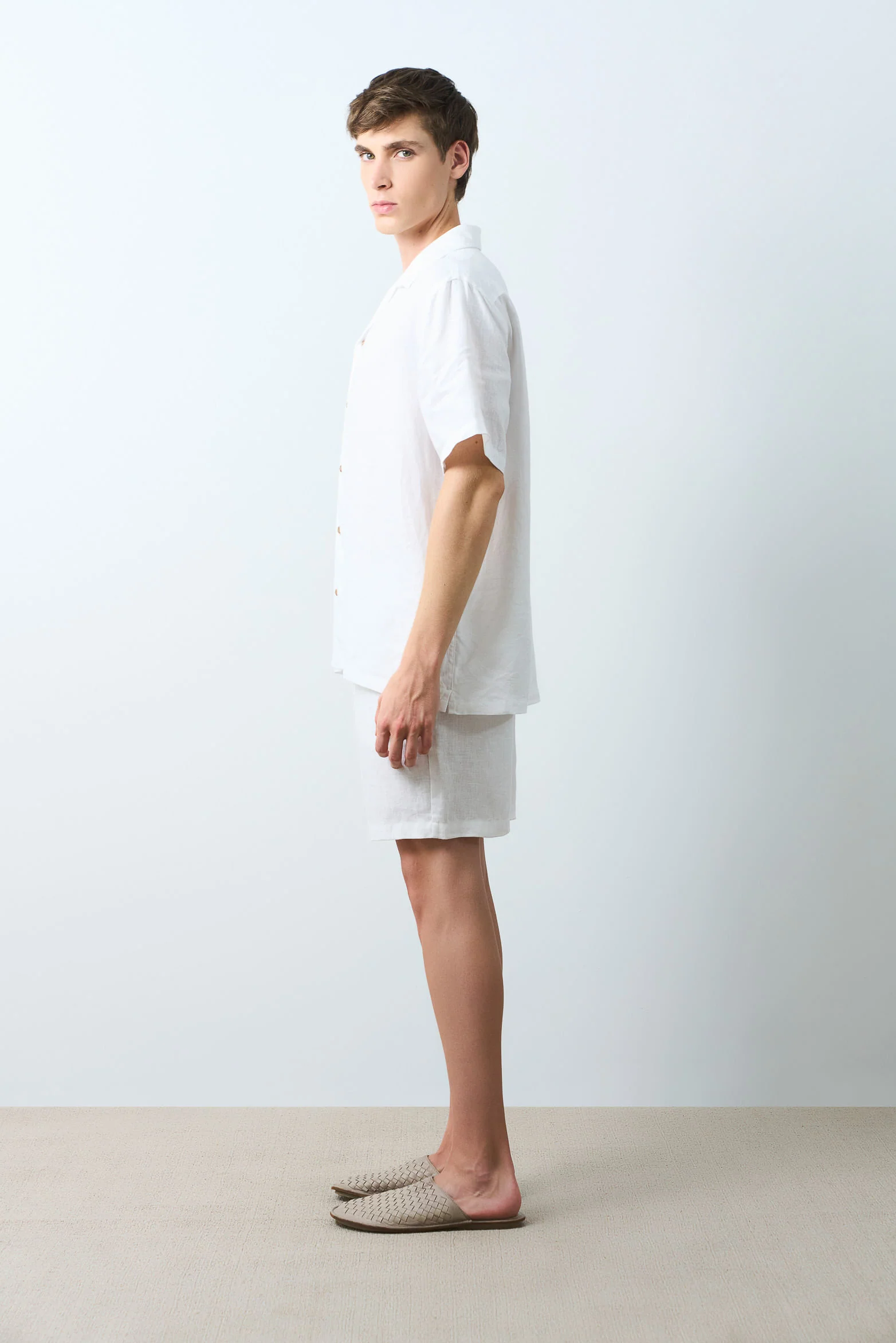 Málaga short-sleeve linen shirt for men - Image 2