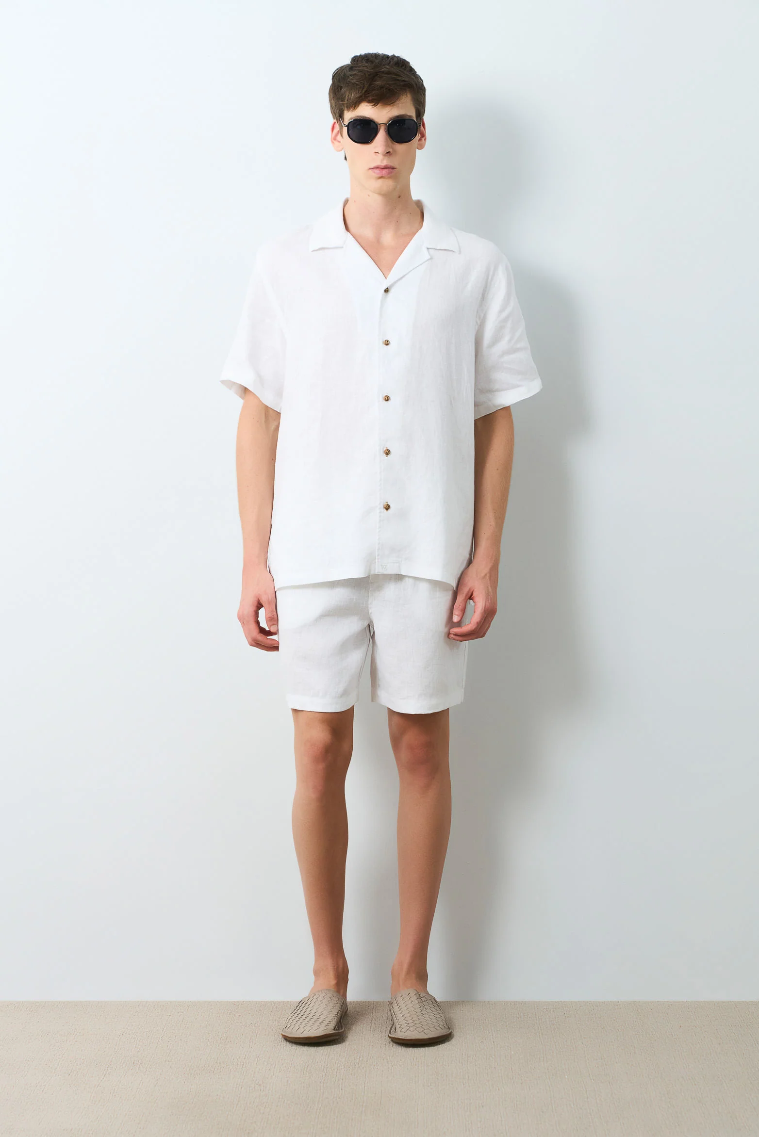 Málaga short-sleeve linen shirt for men - Image 7