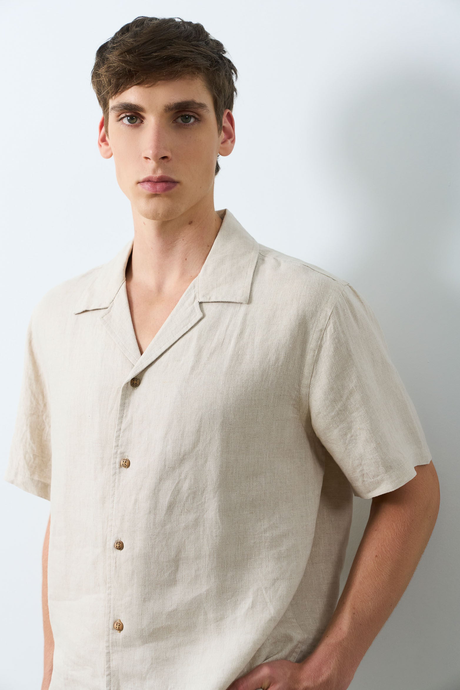 Málaga short-sleeve linen shirt for men - Image 6