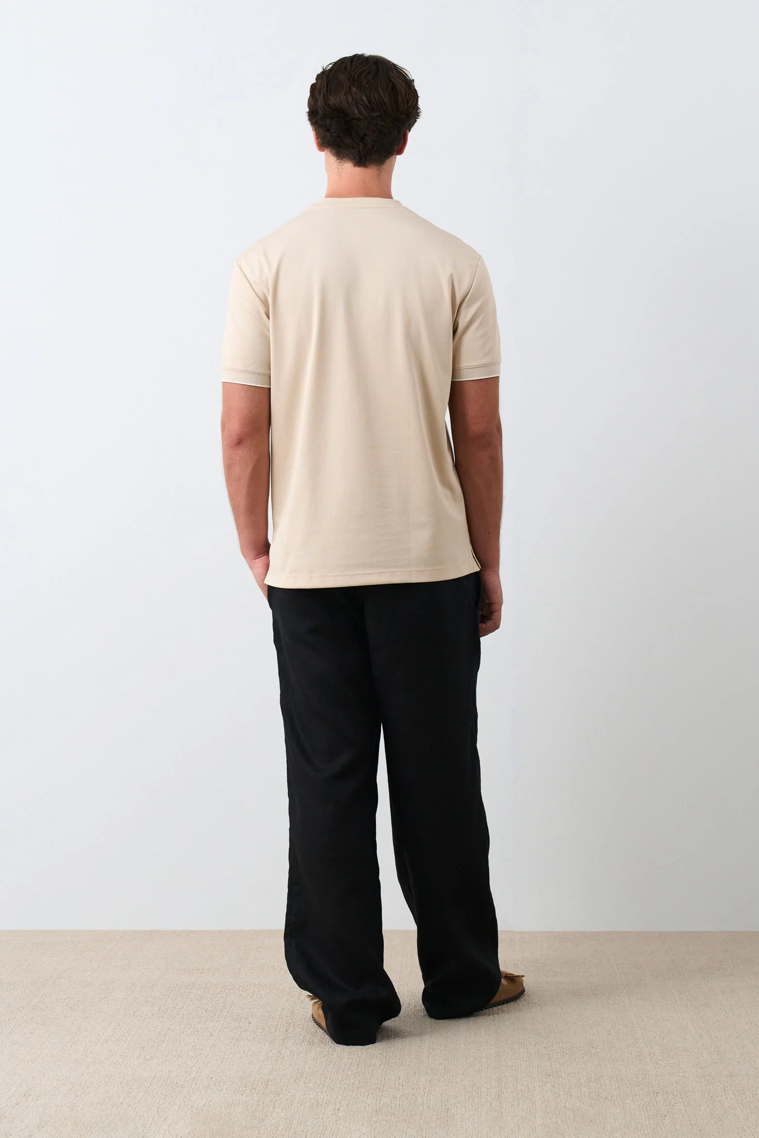 Men’s Arizona Micro Pima T-Shirt Semi-Fitted - Image 3