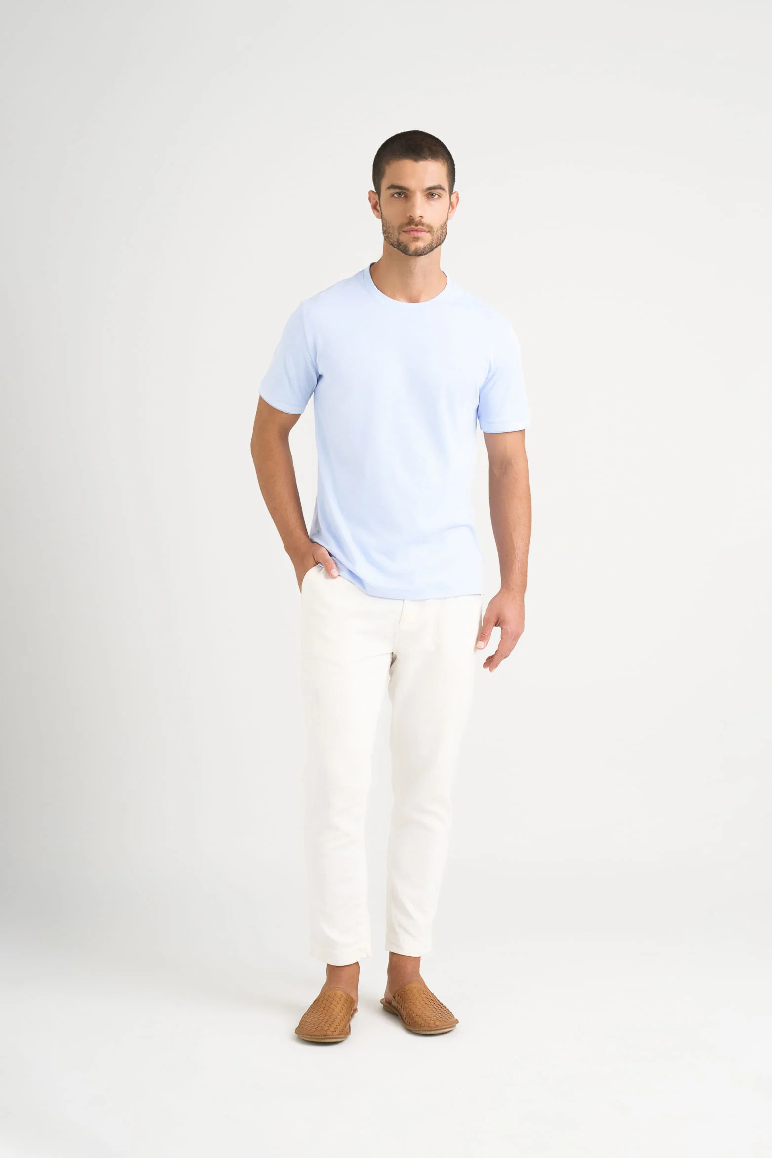 Men’s Arizona Micro Pima T-Shirt  Semi-Fitted - Image 2
