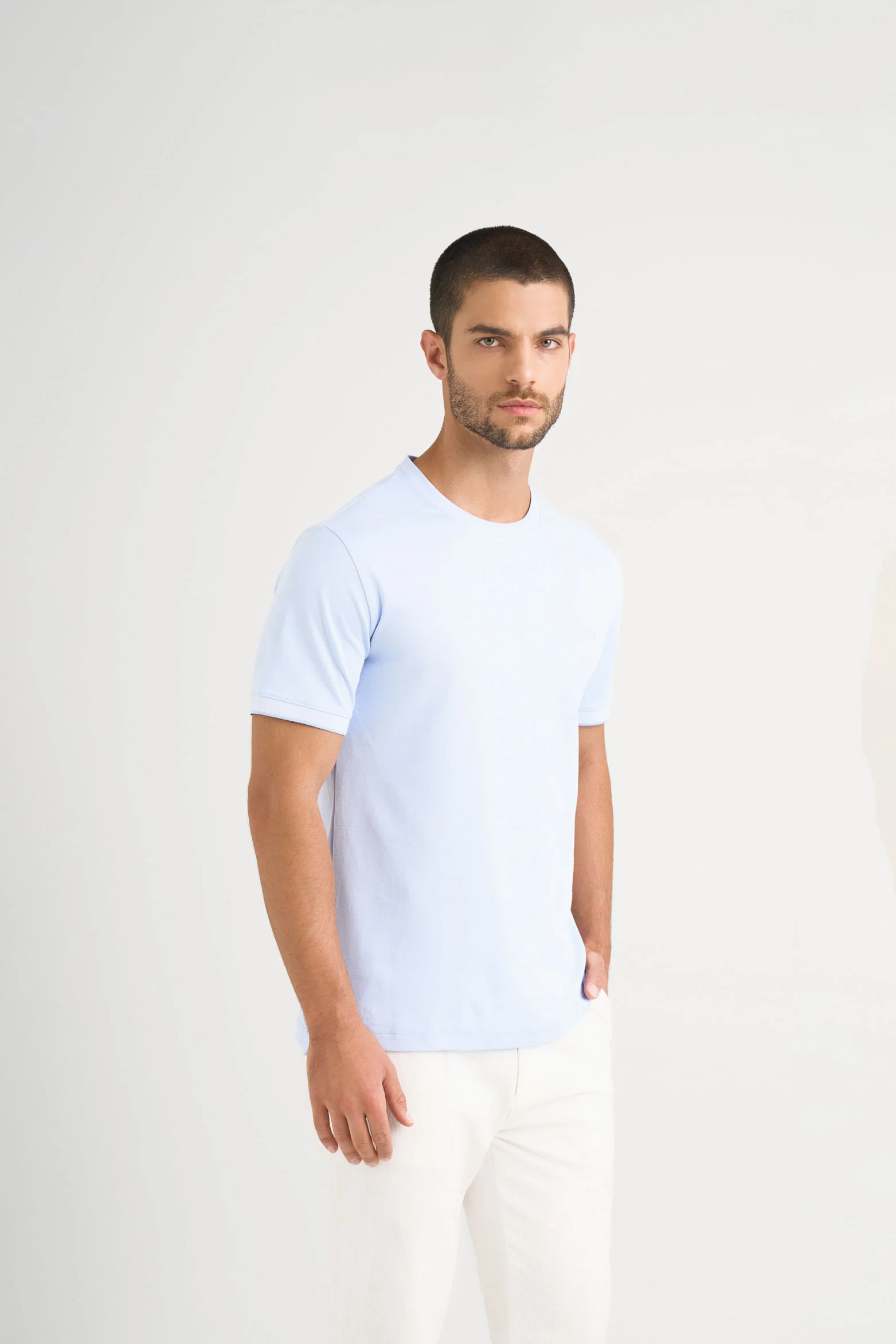Men’s Arizona Micro Pima T-Shirt  Semi-Fitted - Image 4