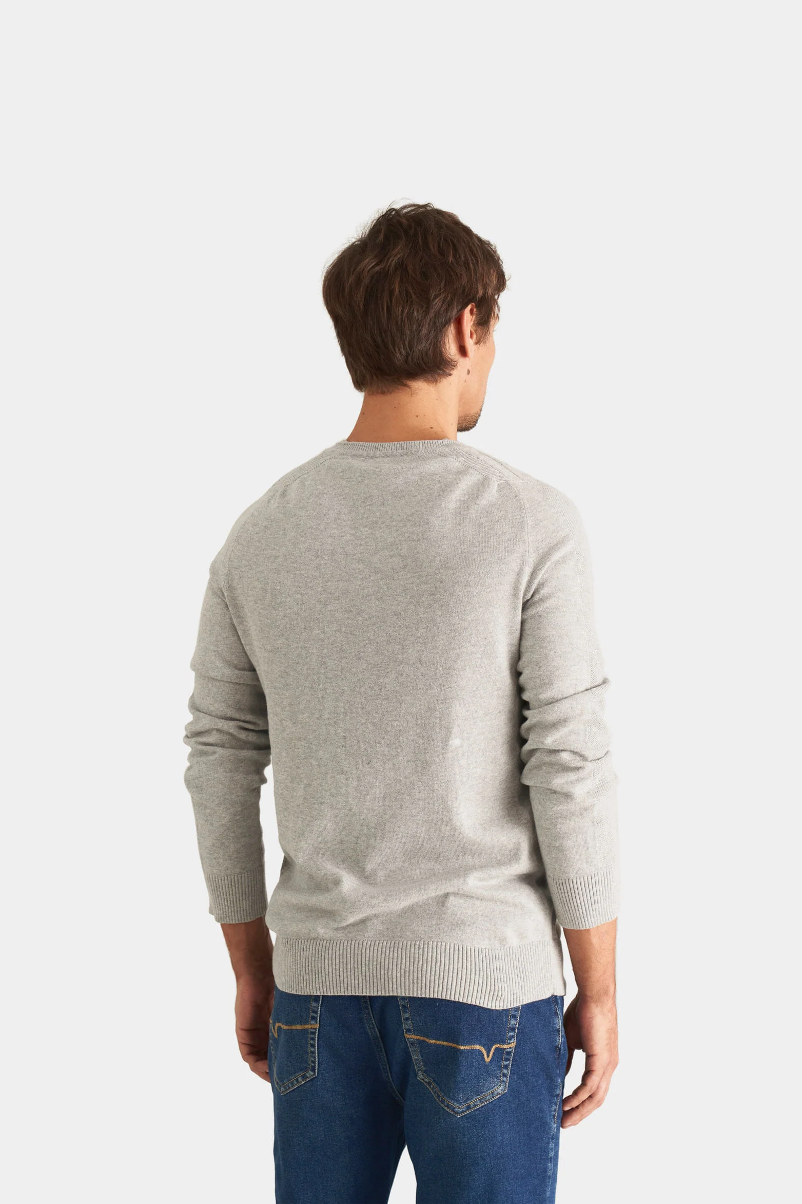 Men’s Cotton Knit Sweater with Raglan Sleeves - Image 5