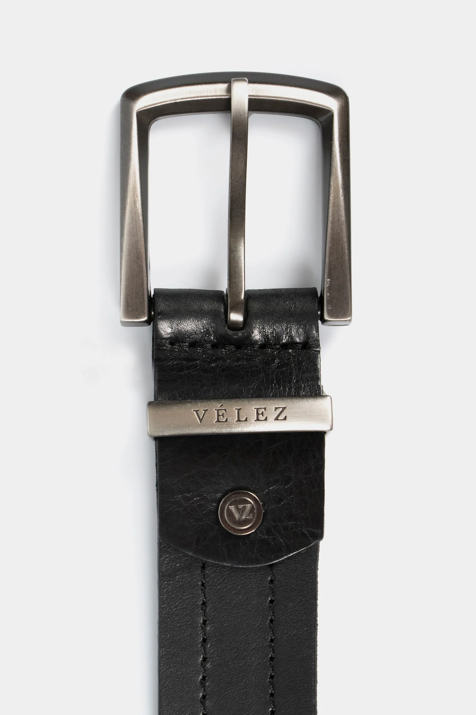 Men’s Courage Single-Sided Leather Belt with Metallic Keeper Loop - Image 3
