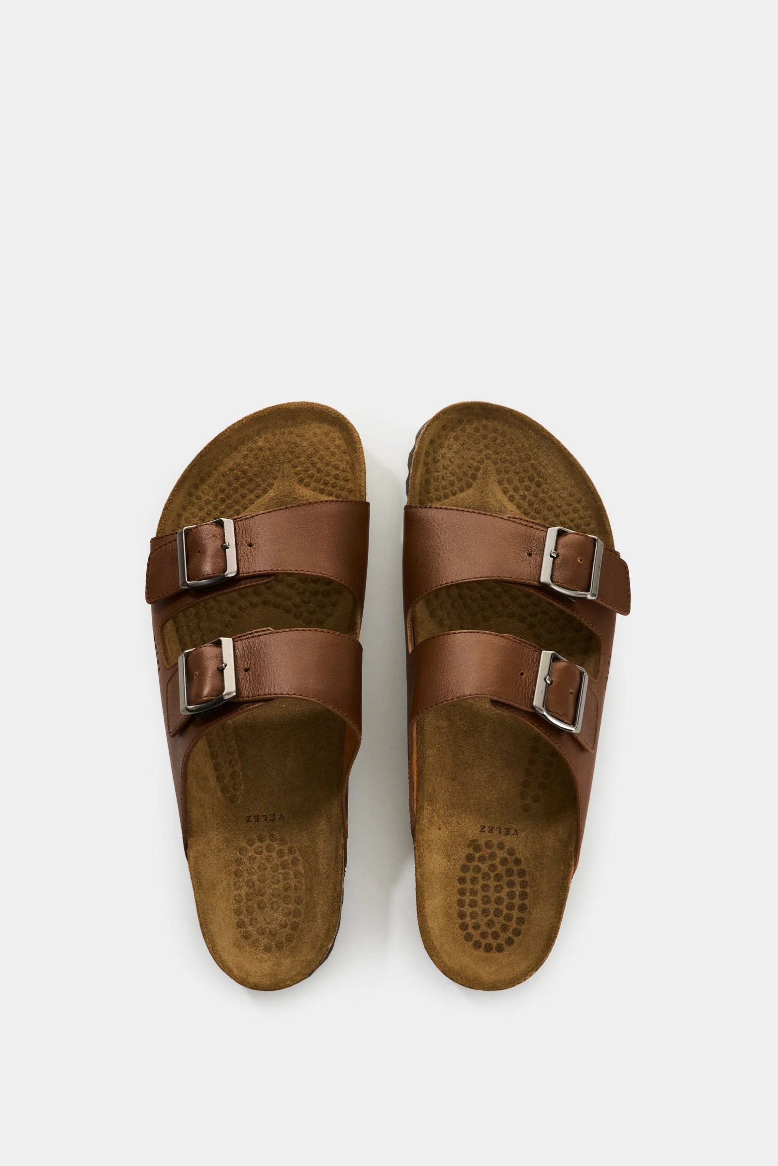 Men’s Elia Flat Leather Sandal Double Buckle - Image 4