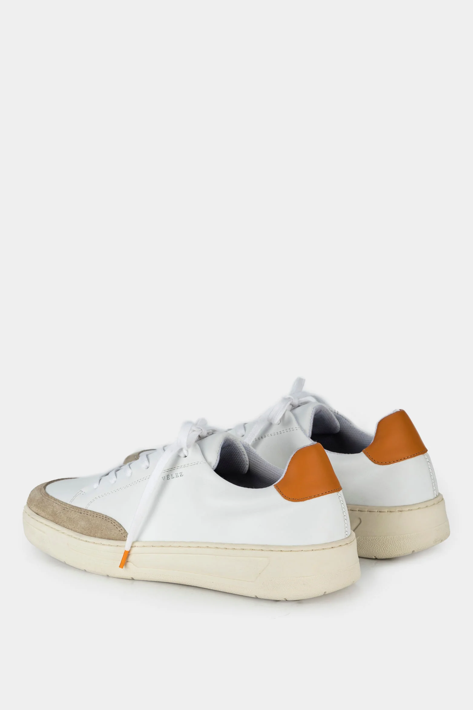 Men’s Lagoa Sneakers in White Leather with Contrasting Textures - Image 3