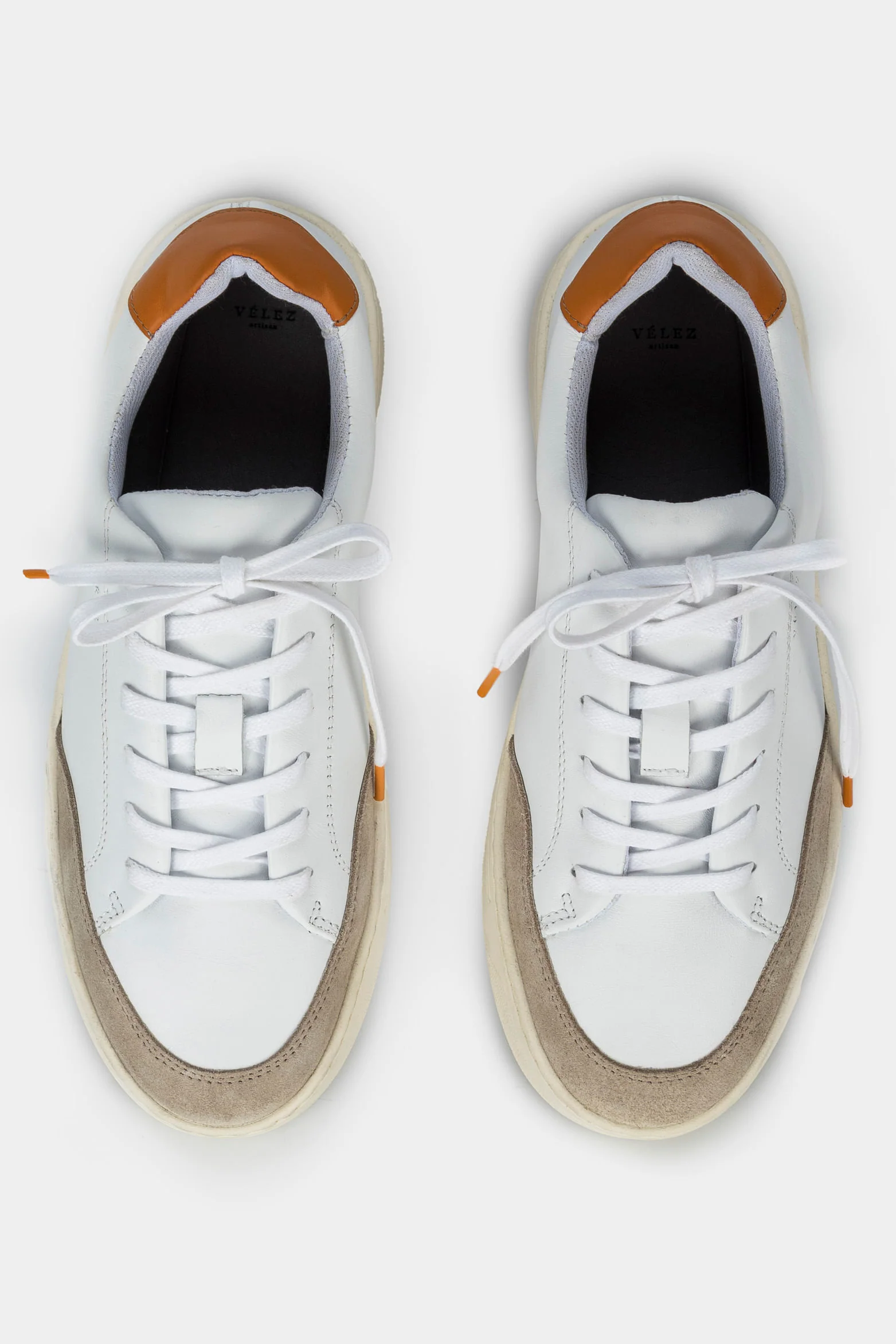 Men’s Lagoa Sneakers in White Leather with Contrasting Textures - Image 7