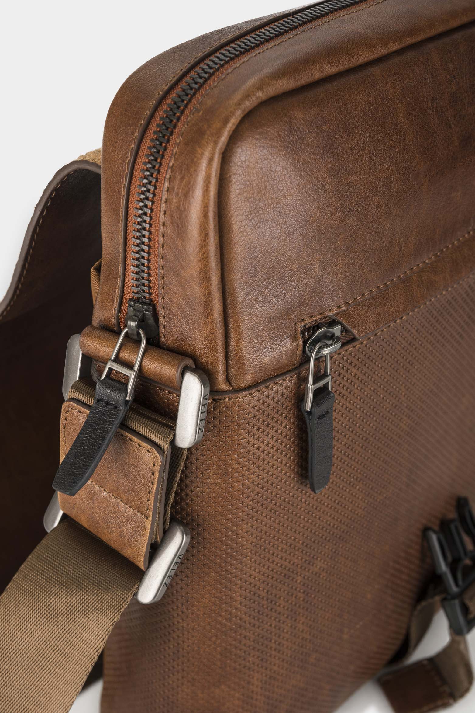 Men’s Leather Shoulder Handbags with Branded Strap - Image 7