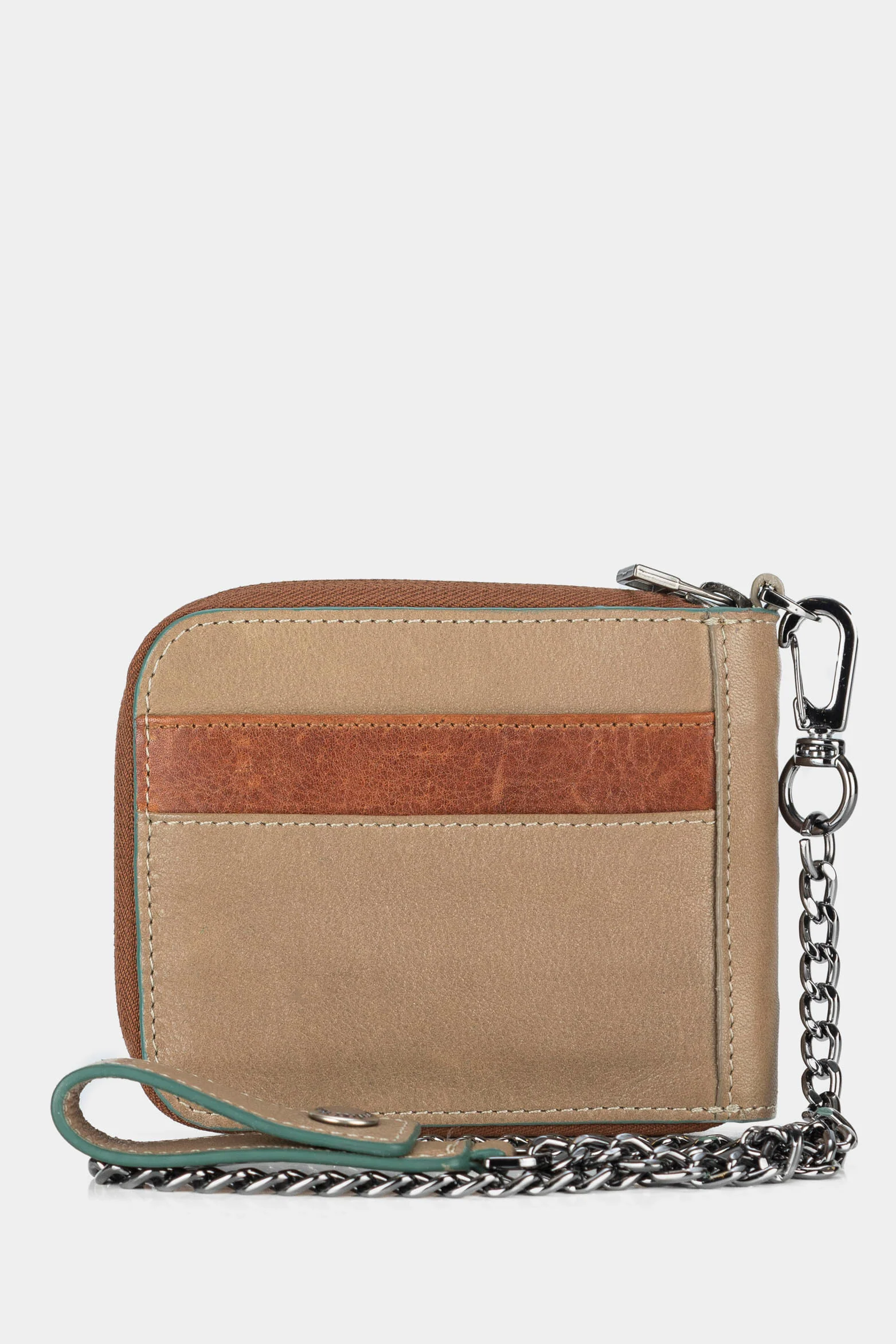 Men’s Lebrunt Leather Wallet with Removable Chain and Carabiner - Image 3