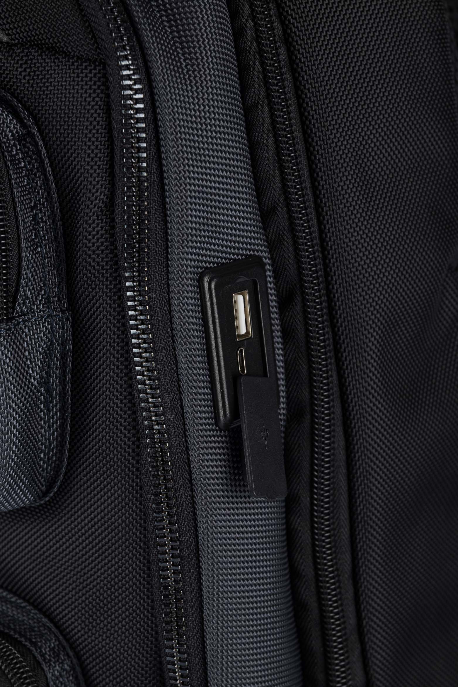 Men’s Living Multifunctional Backpack in Canvas with Leather Details - Image 5