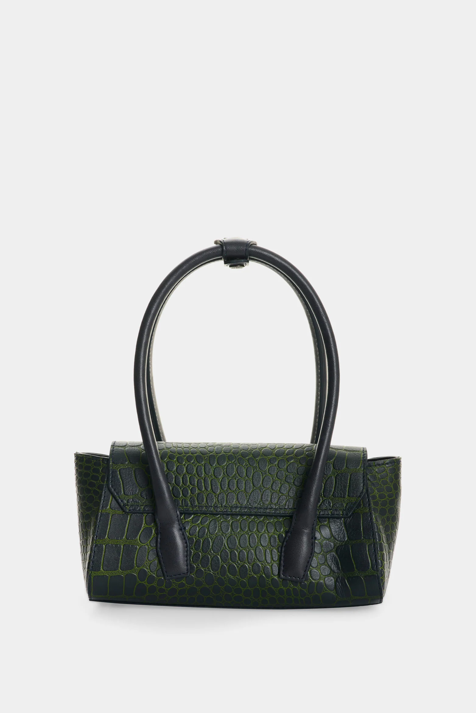 Men’s Mini Croc-Embossed Leather Crossbody Bag - Image 3