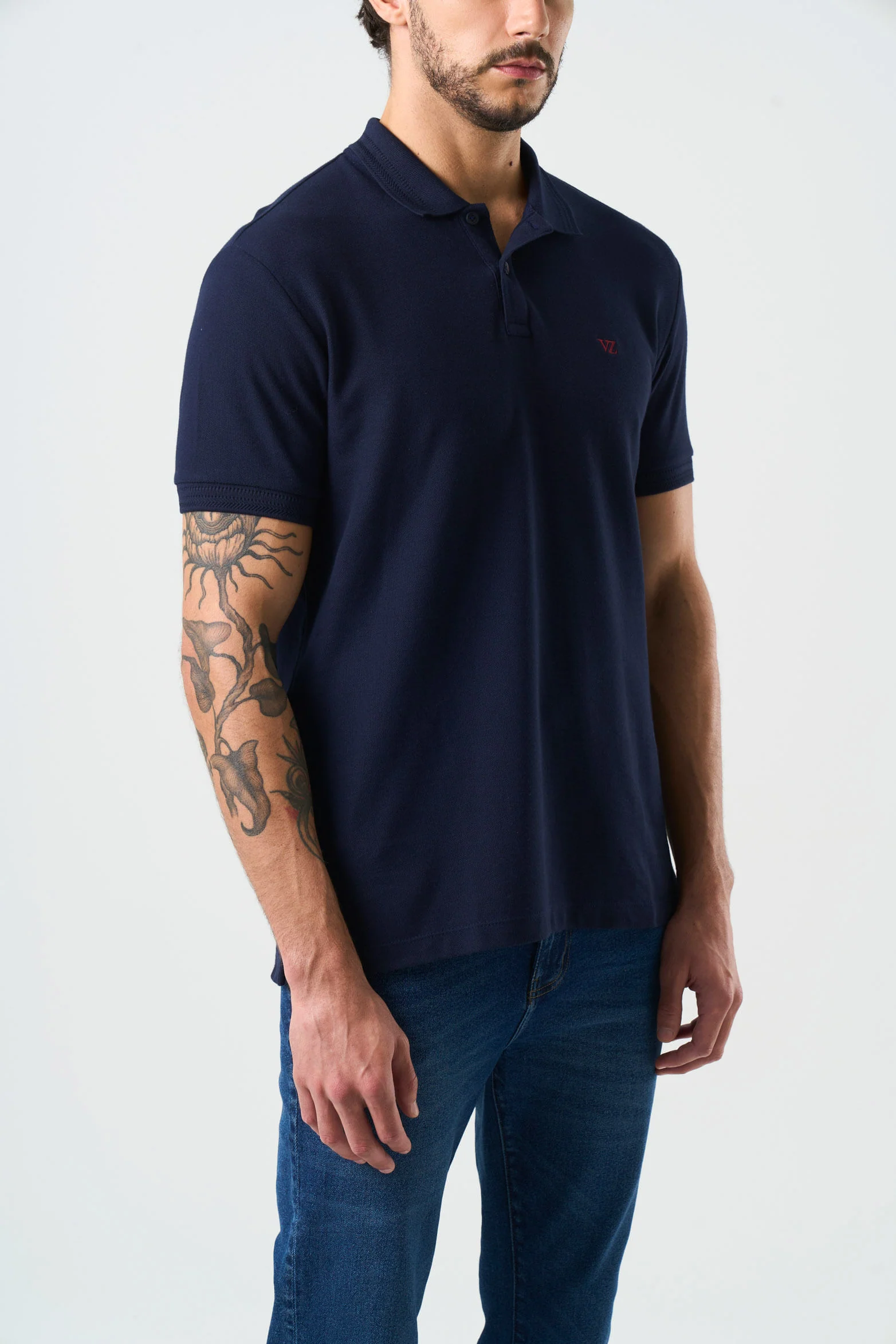 Men's Essential short-sleeved polo shirt with texture - Image 5
