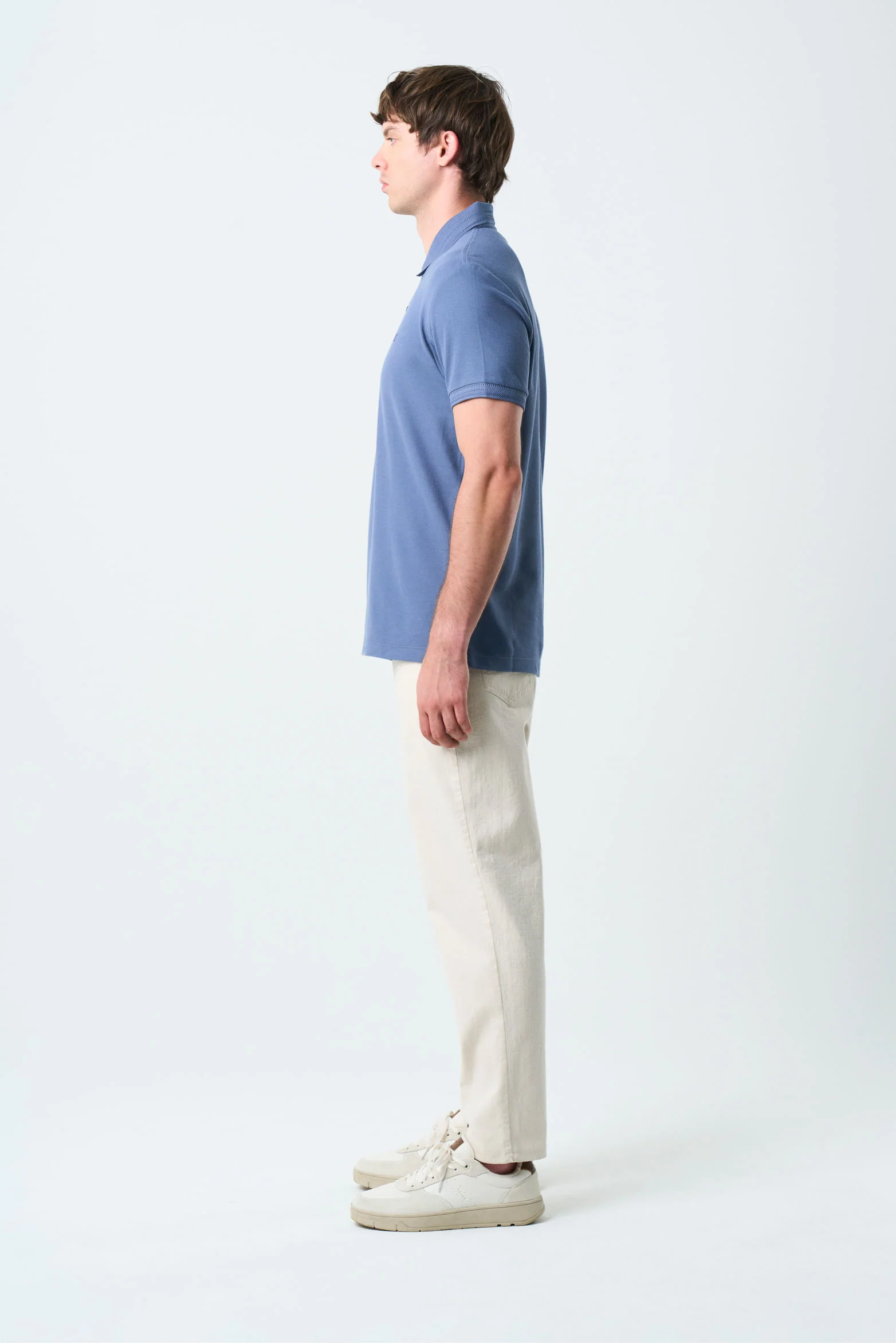 Men's Essential short-sleeved polo shirt with texture - Image 2