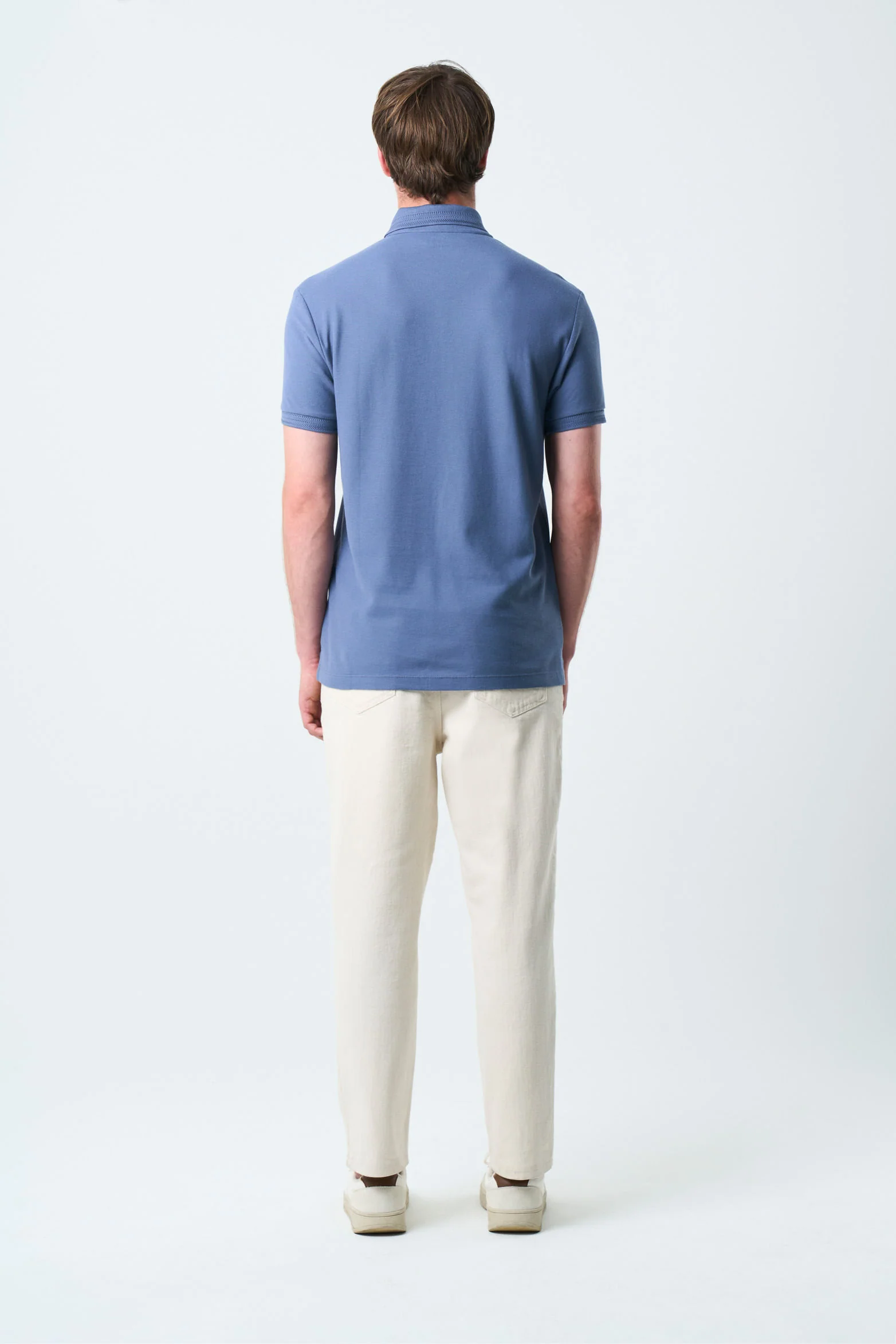 Men's Essential short-sleeved polo shirt with texture - Image 3