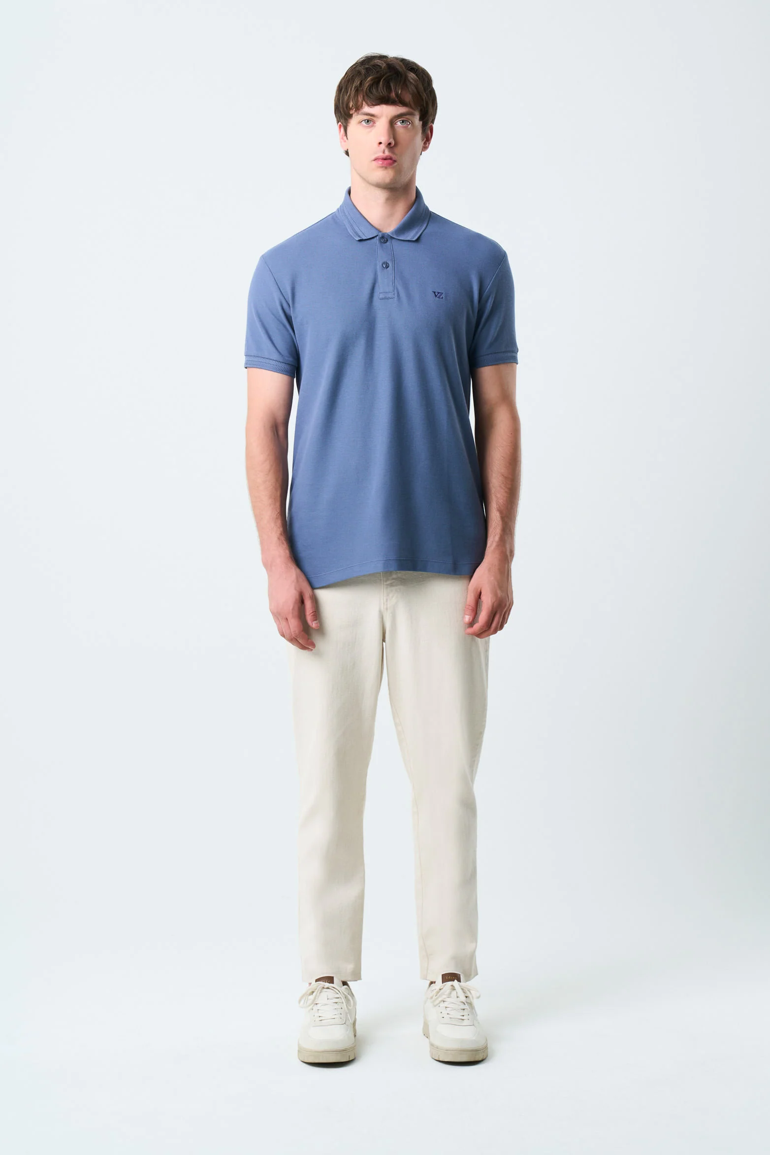 Men's Essential short-sleeved polo shirt with texture - Image 4