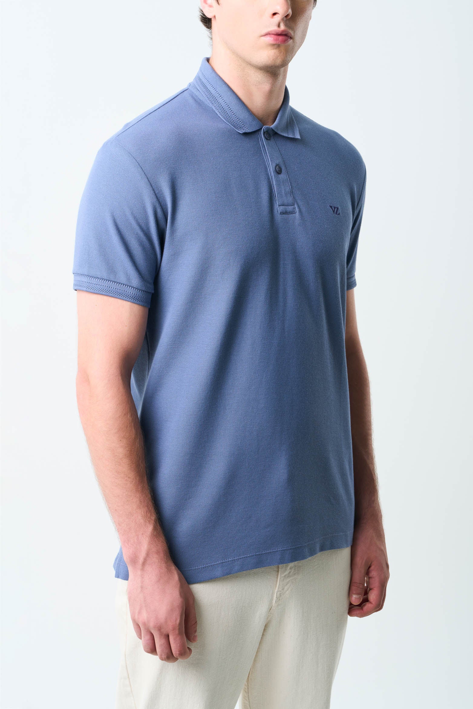 Men's Essential short-sleeved polo shirt with texture - Image 5