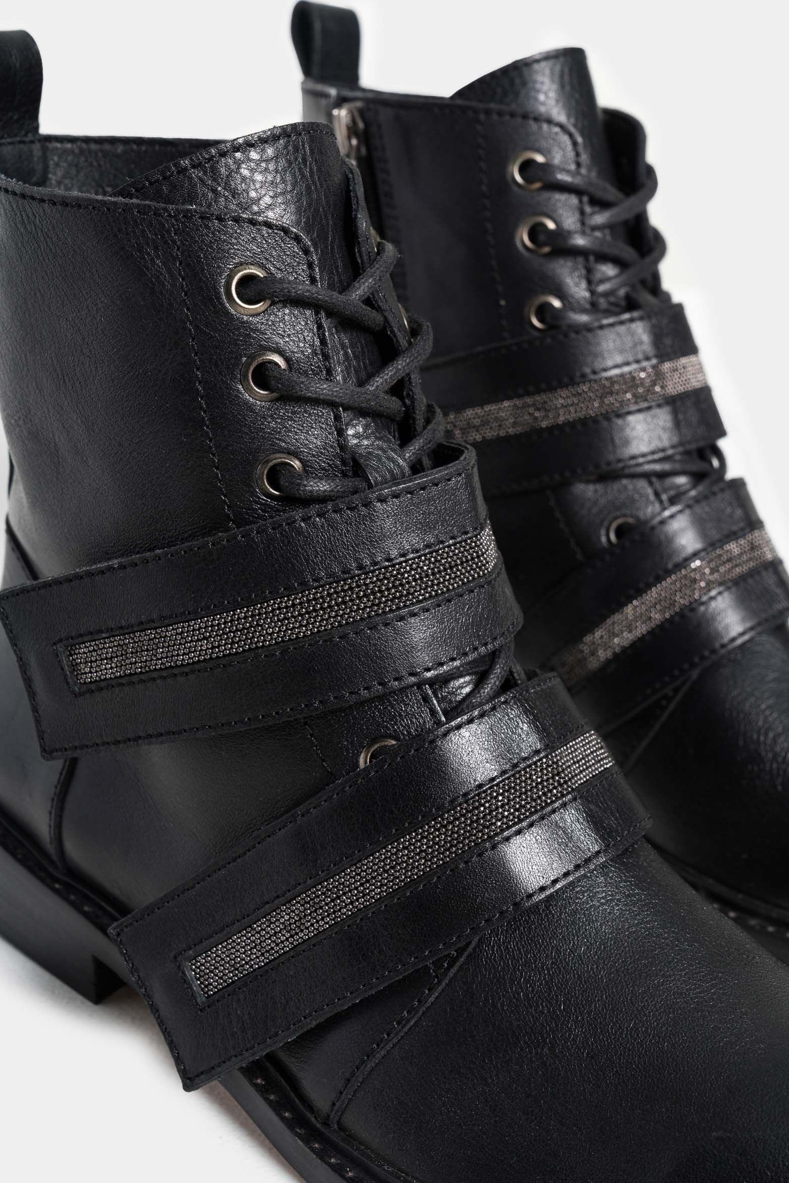 Mentha Leather Ankle Boots for Women with Military Silhouette - Image 5