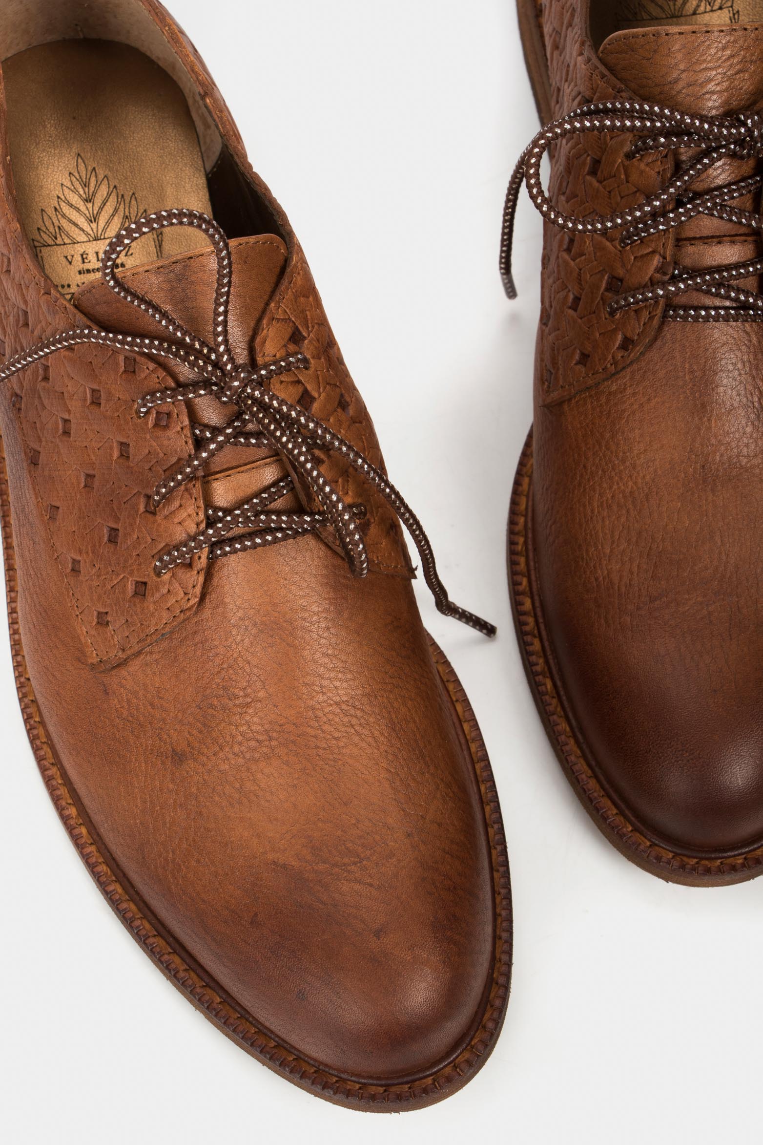 Miel Embossed Leather Randy Lace-up Shoes for Women - Image 4