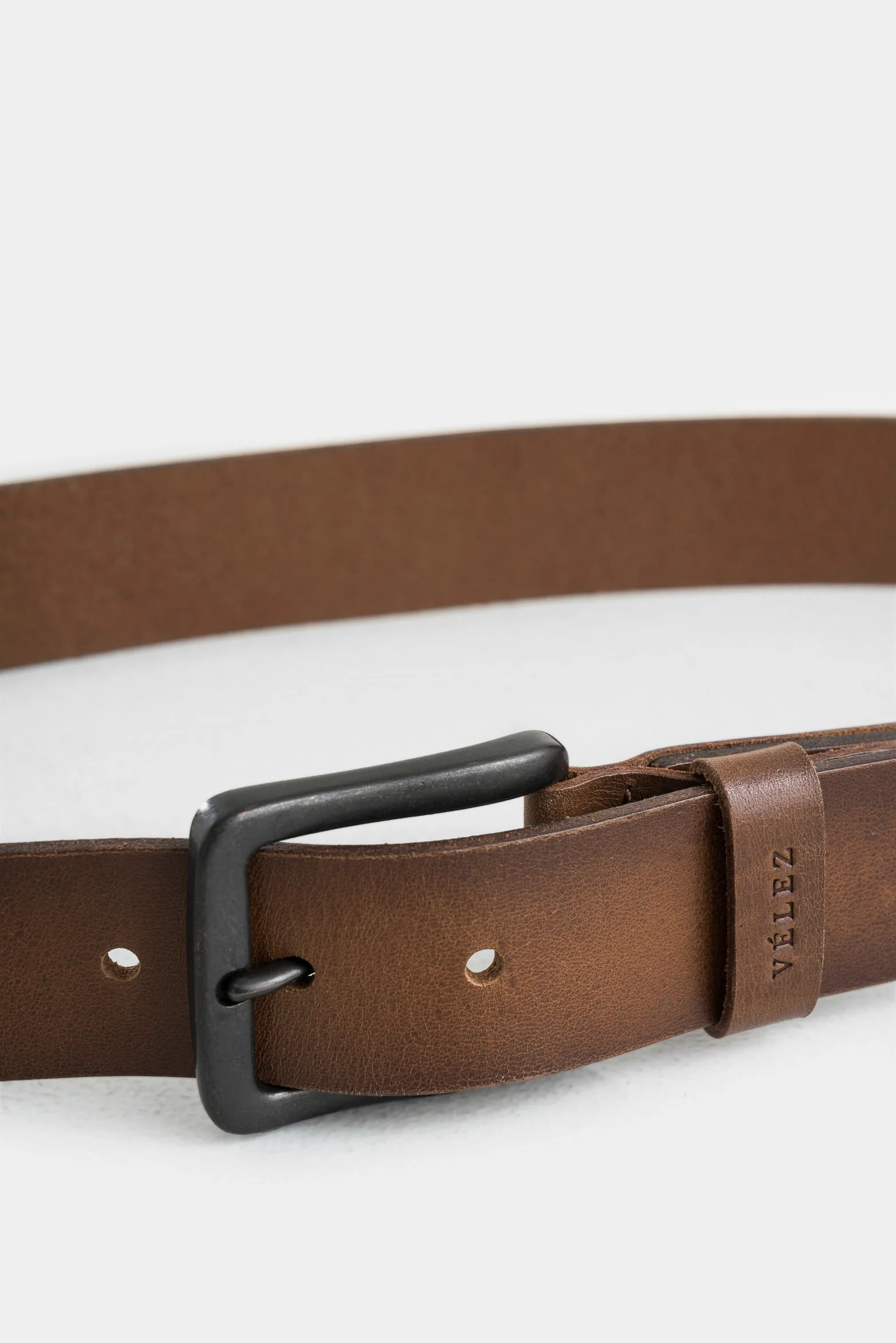 Missouri Leather Belt for Men with Vintage Effect - Image 4