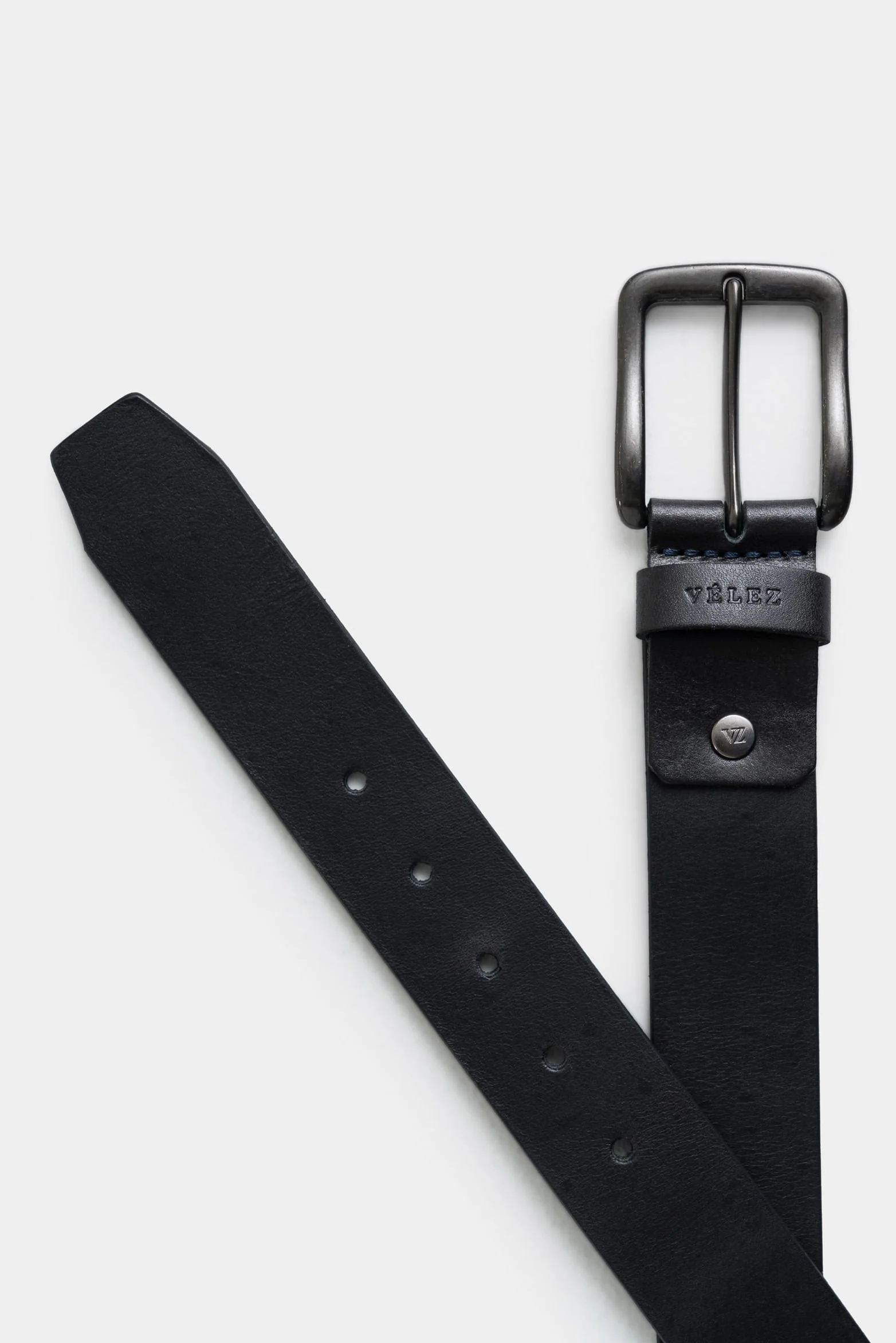 Missouri Leather Belt for Men with Vintage Effect - Image 3