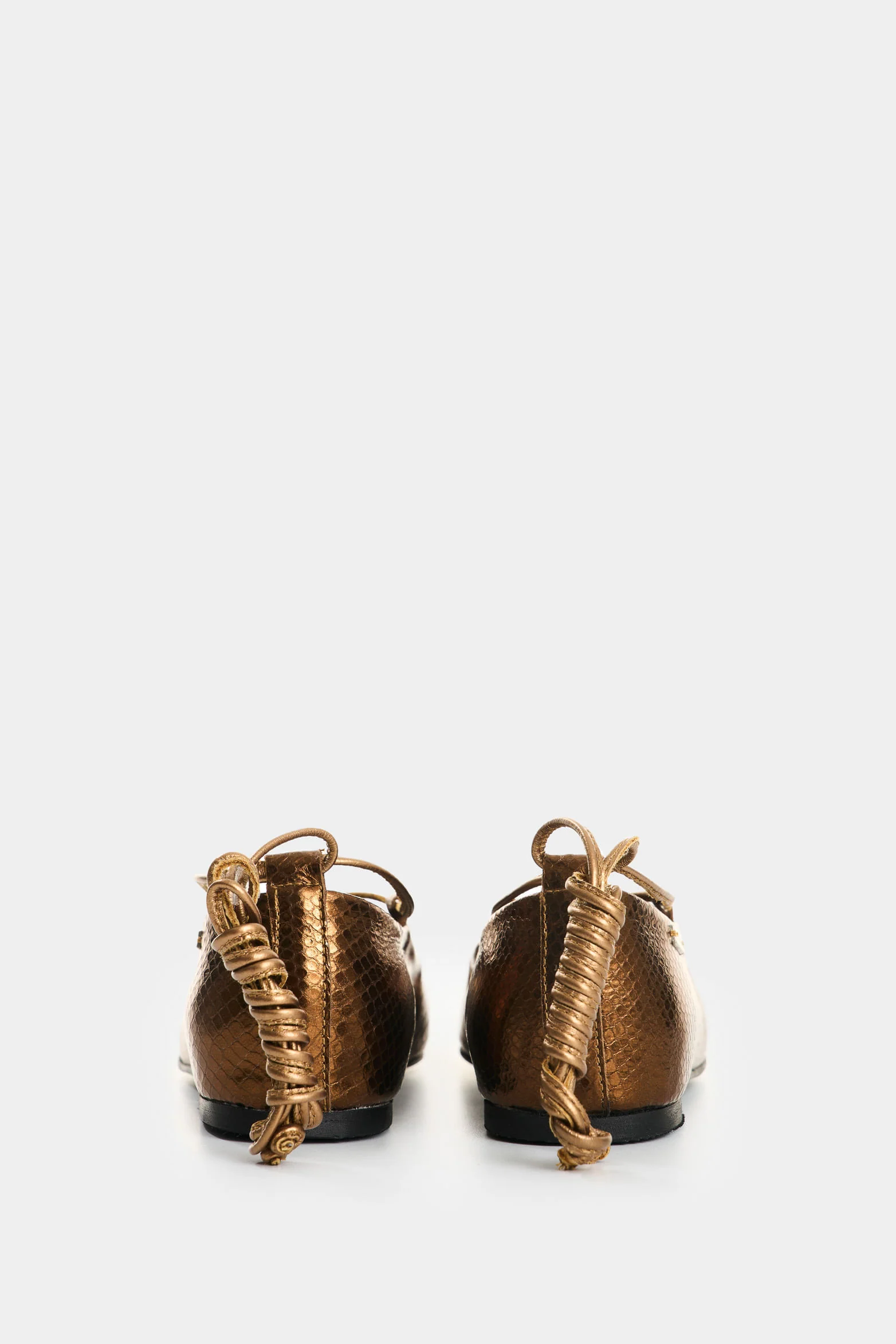 Mutara Folia Leather Ankle-Tie Ballet Flat for Women - Image 3