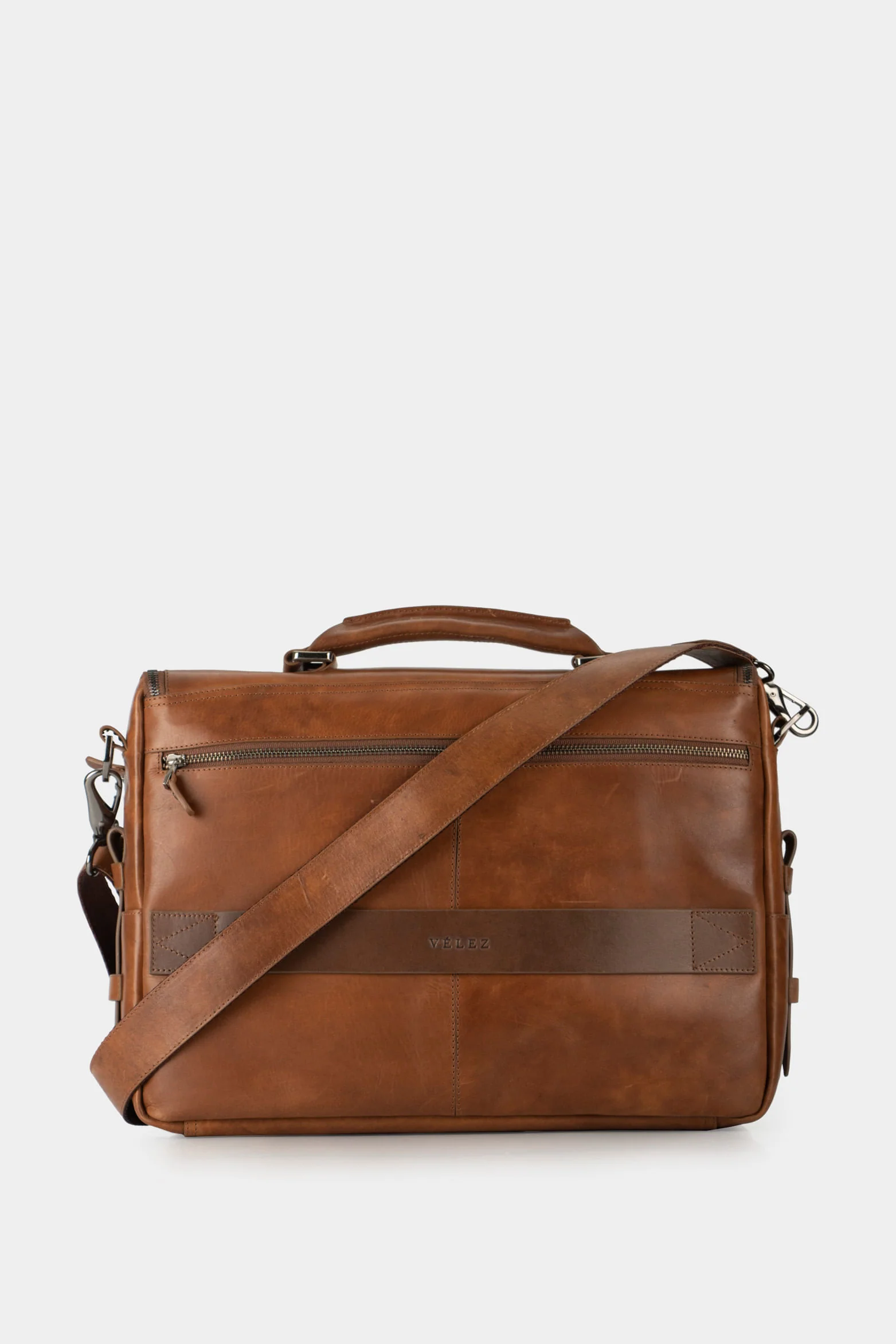 New Archeology Portable Leather Briefcase in Honey - Image 3