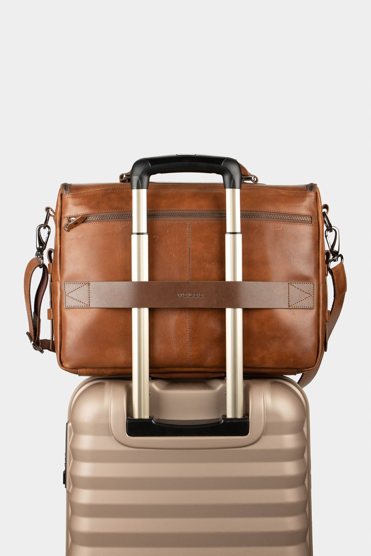 New Archeology Portable Leather Briefcase in Honey - Image 4