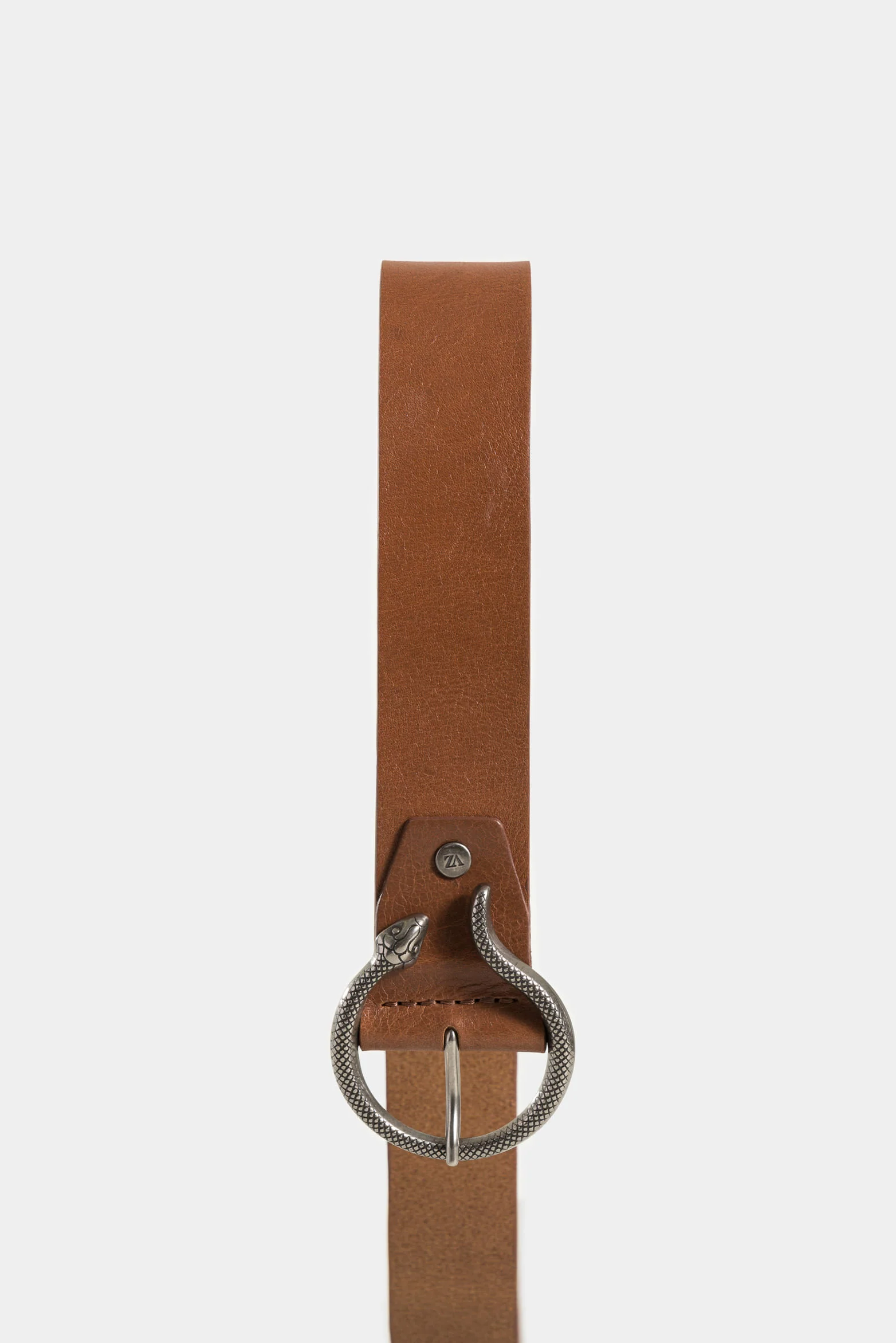 Ori regular women's leather belt with snake buckle - Image 2