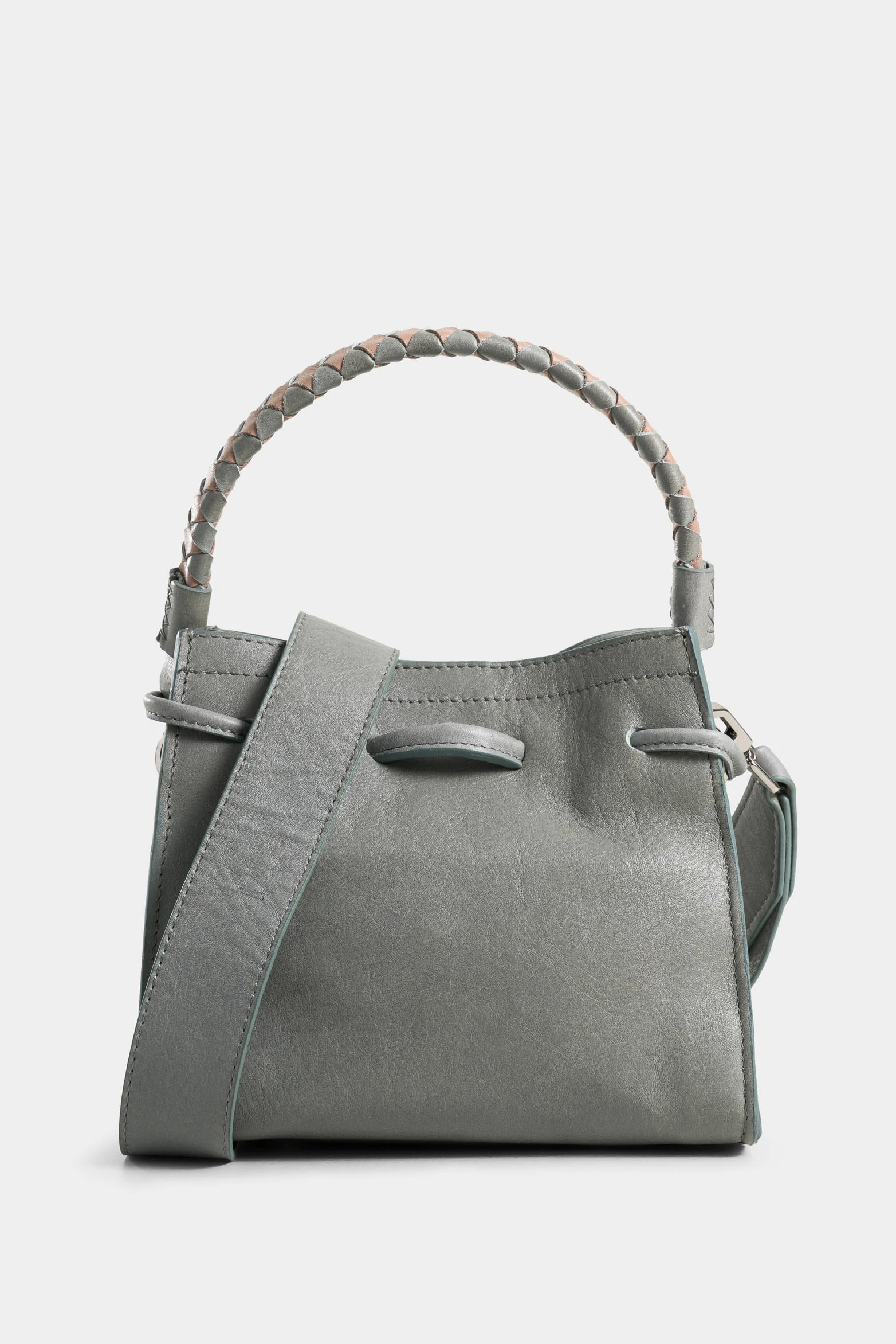Pers Leather Hands-Free Bag for Women with Braided Handle - Image 3