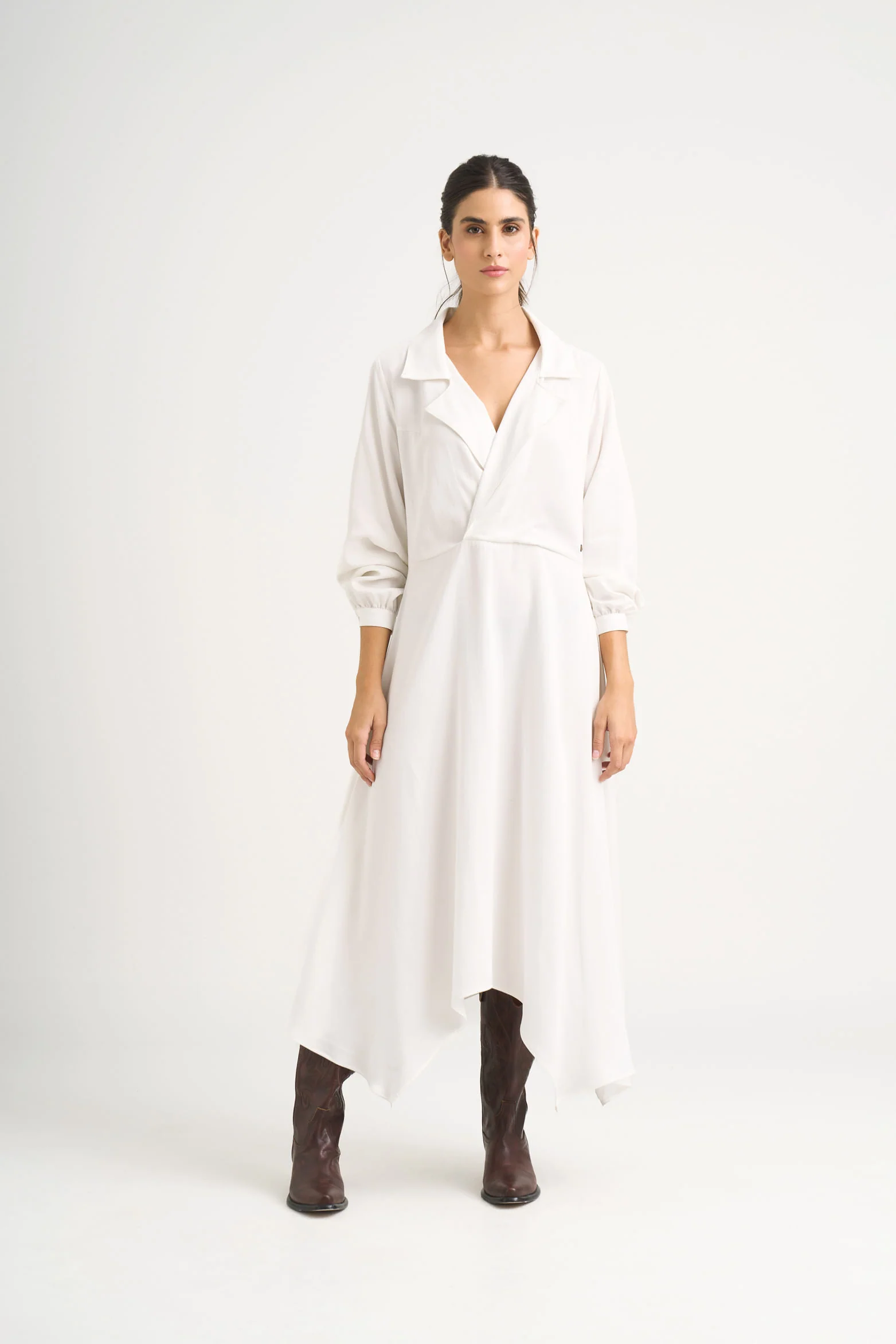 Reflejo Asymmetric Midi Dress for Women