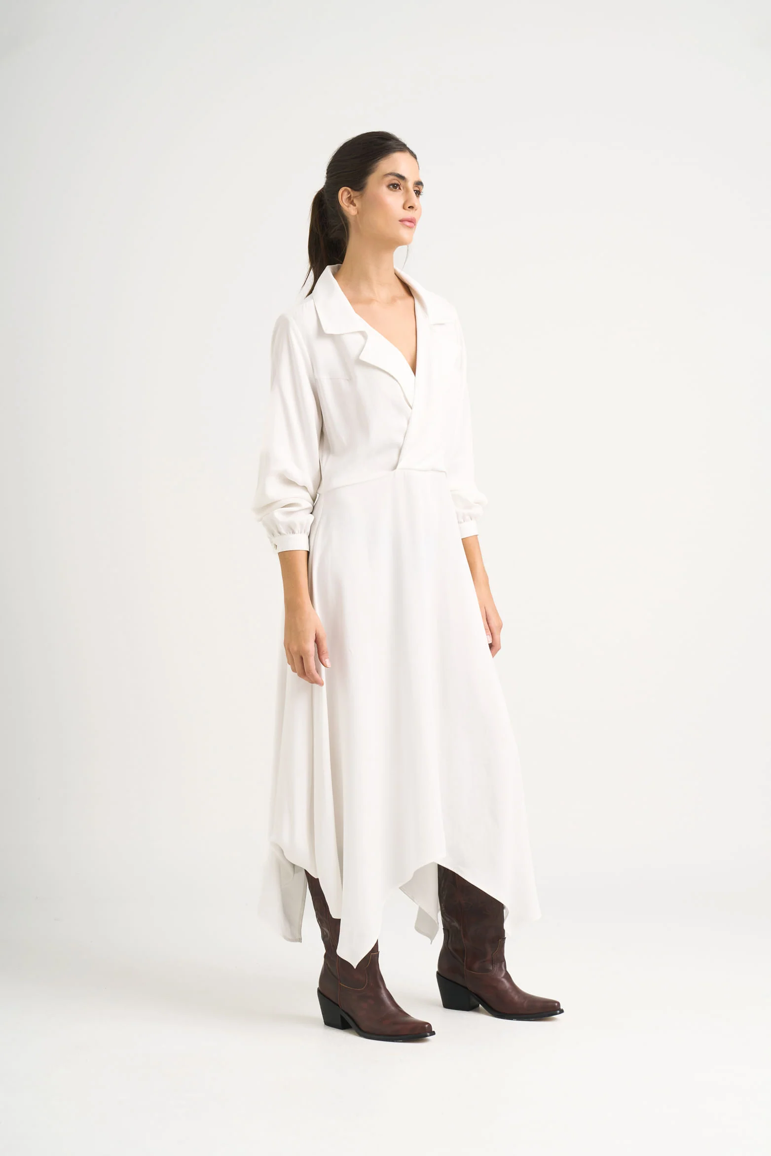 Reflejo Asymmetric Midi Dress for Women - Image 3