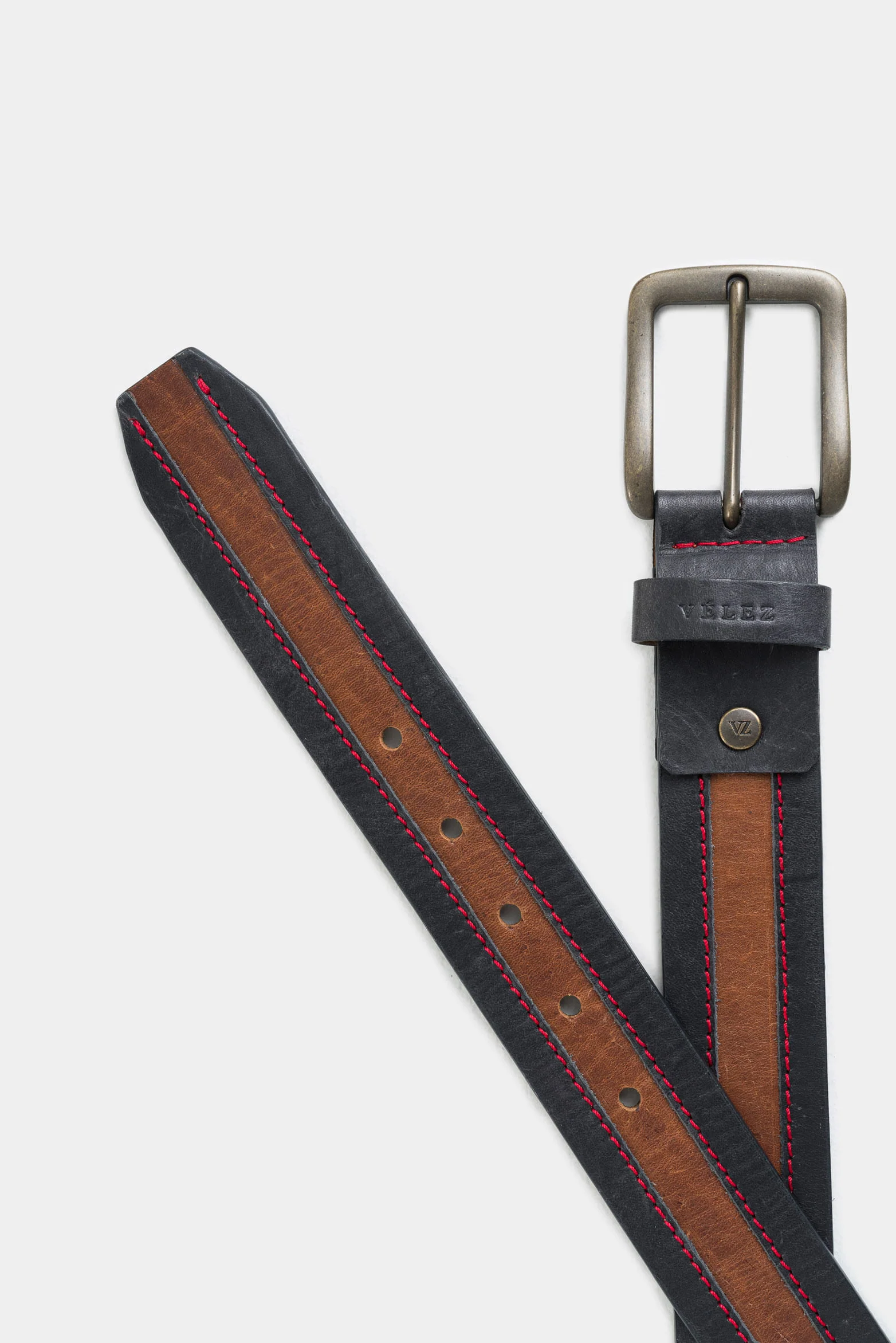 Regular Soft Leather Belt with Trapezoid Tip for Men - Image 3