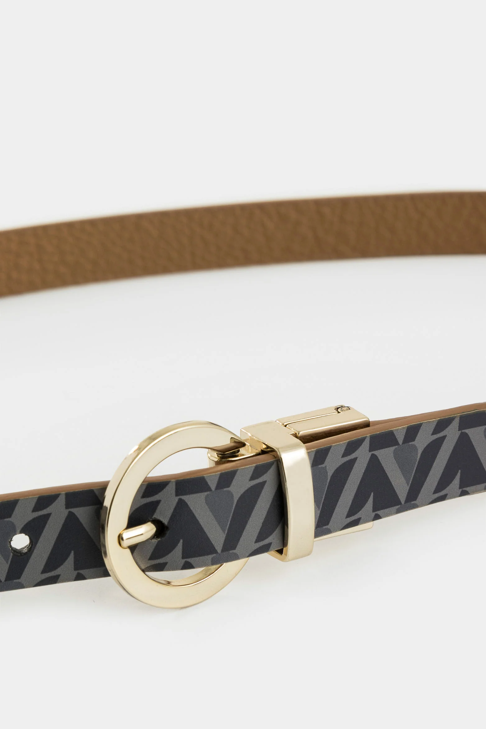 Reversible Leather Belt for Women  Monogram Design - Image 4