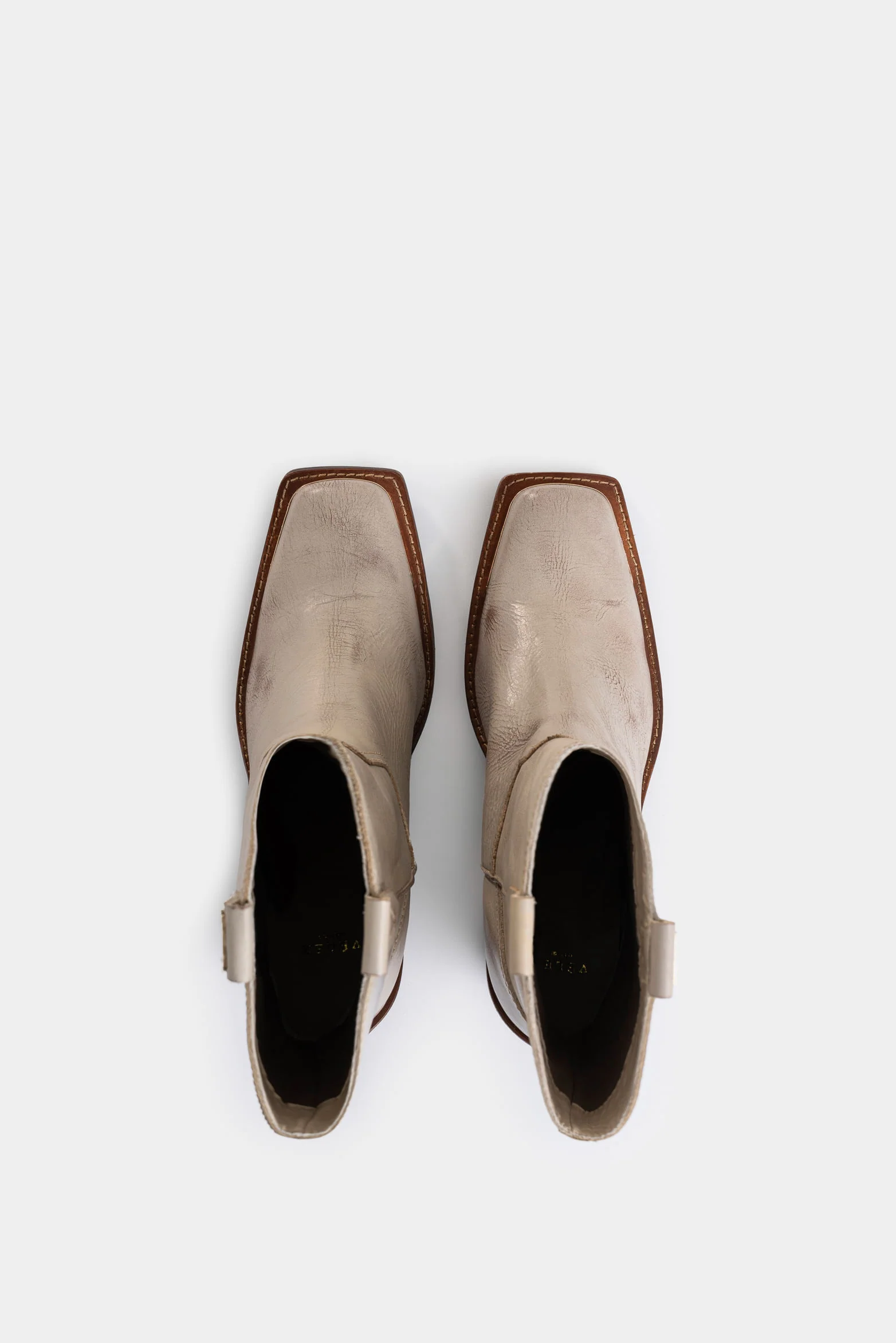 Rosa Brush Off Leather Ankle Boots for Women with Square Toe - Image 4