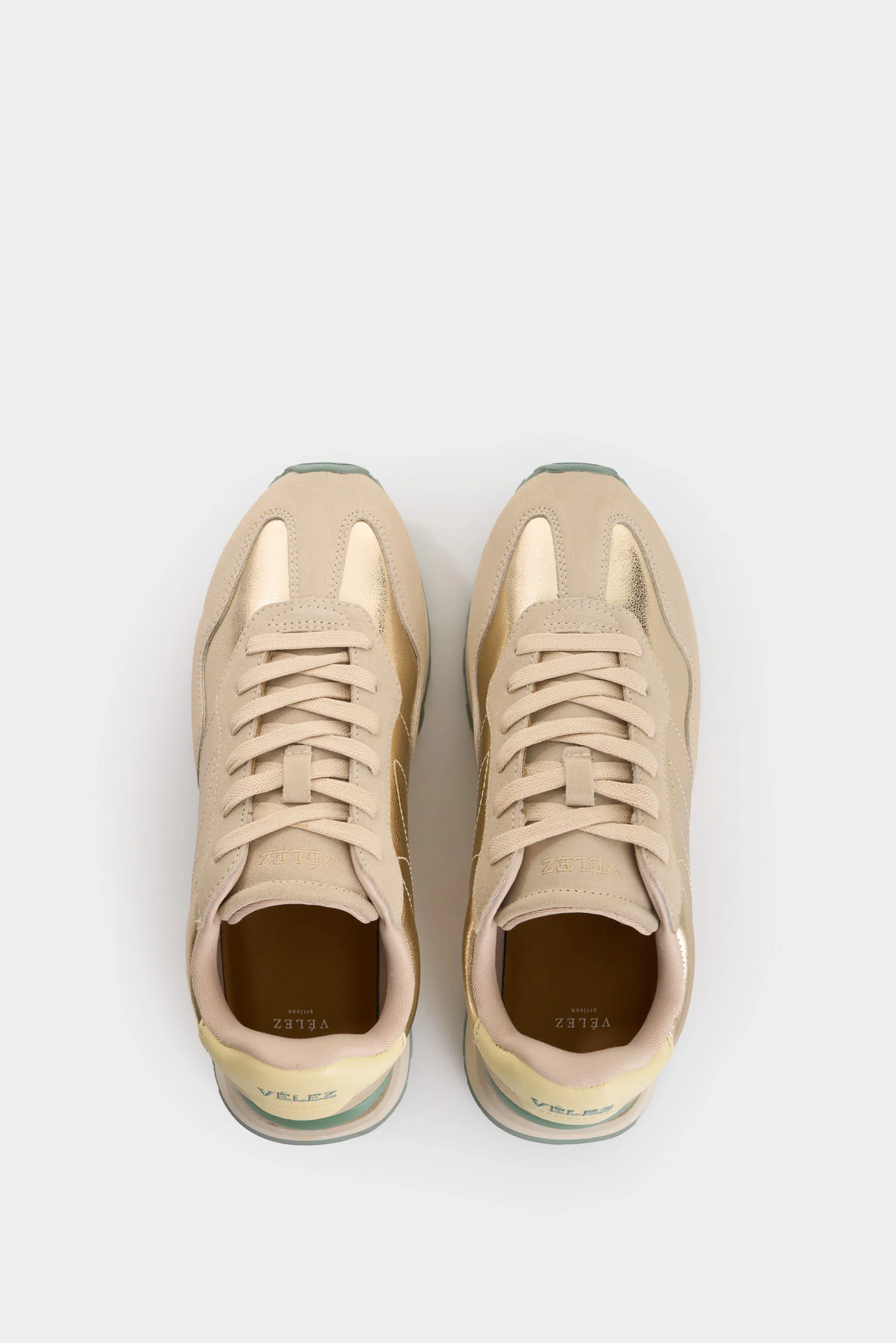 Sahara Leather Women's Sneakers with Foil Detail - Image 4
