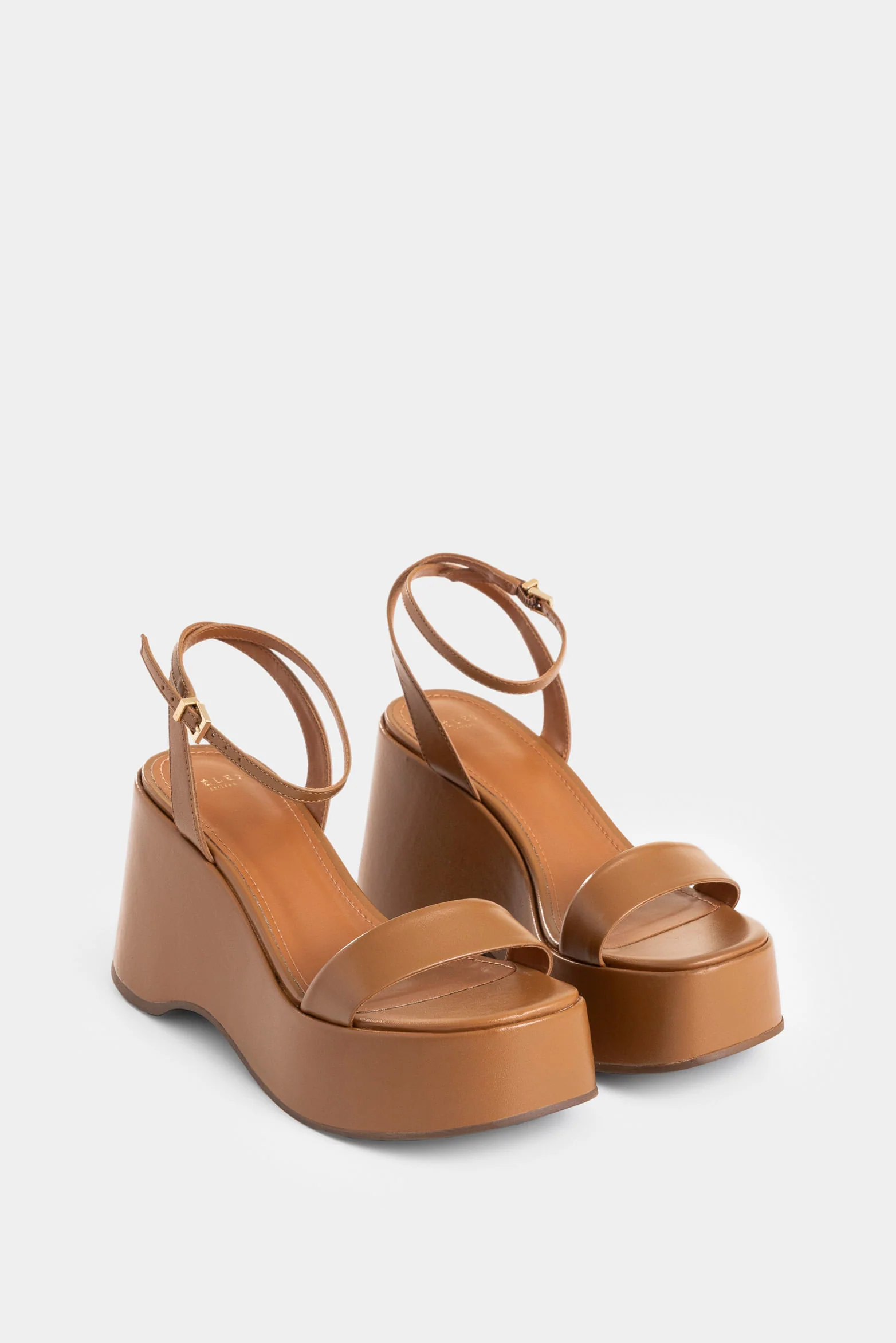 San Joaquin Leather Platform Sandals with Ankle Strap for Women - Image 2