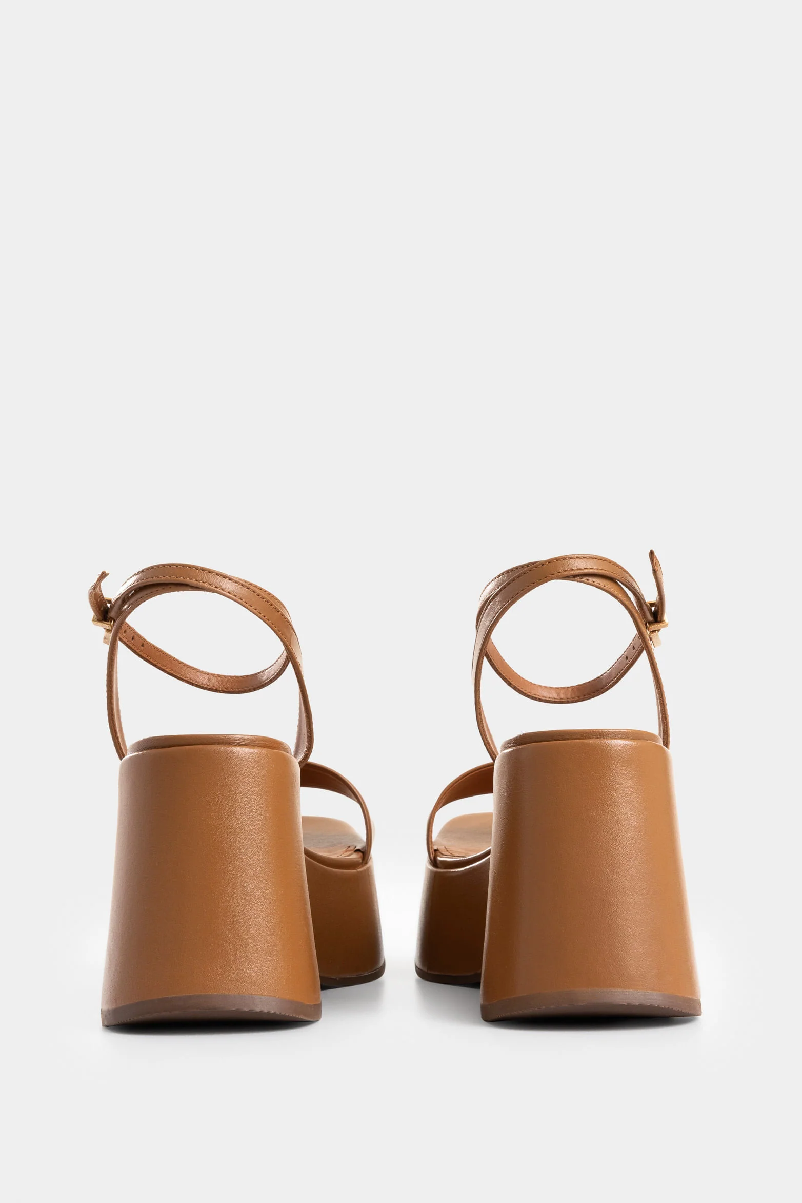 San Joaquin Leather Platform Sandals with Ankle Strap for Women - Image 3