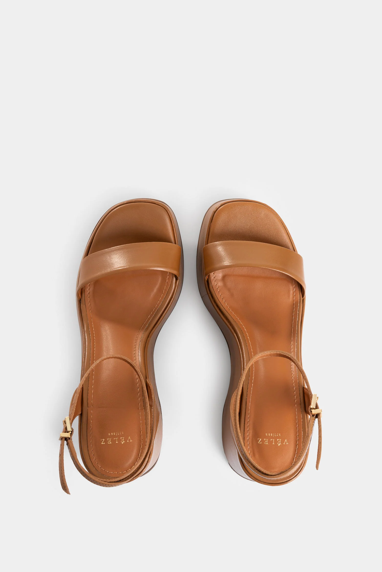 San Joaquin Leather Platform Sandals with Ankle Strap for Women - Image 4