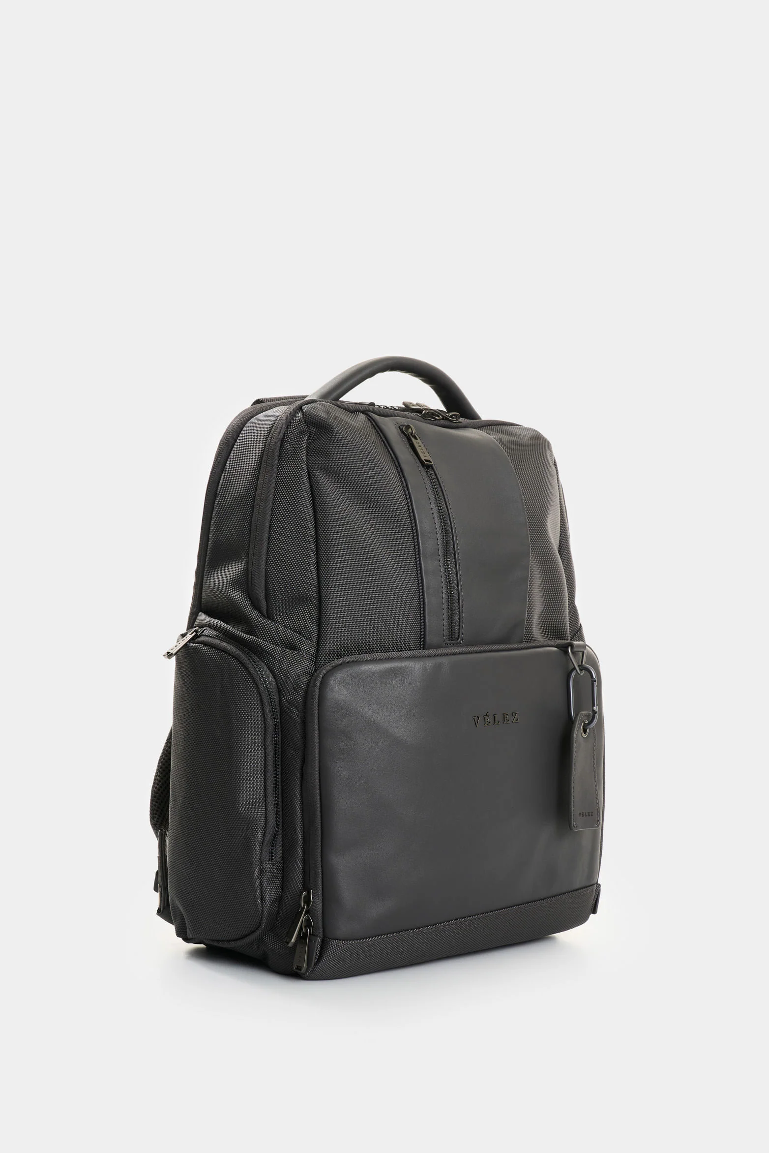 Security Backpack in Canvas for Men with Leather Details - Image 2