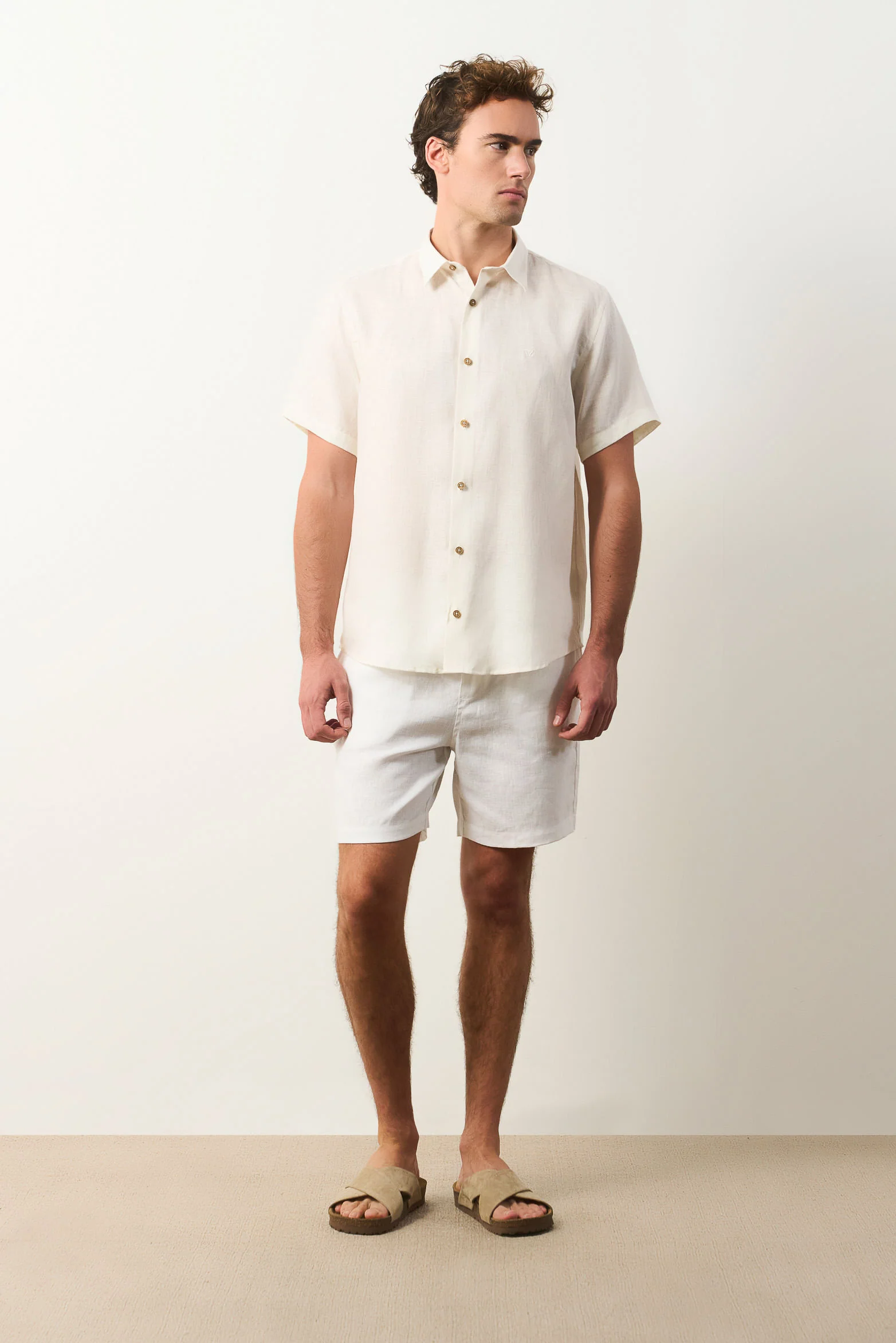 Siena short-sleeve linen shirt for men
