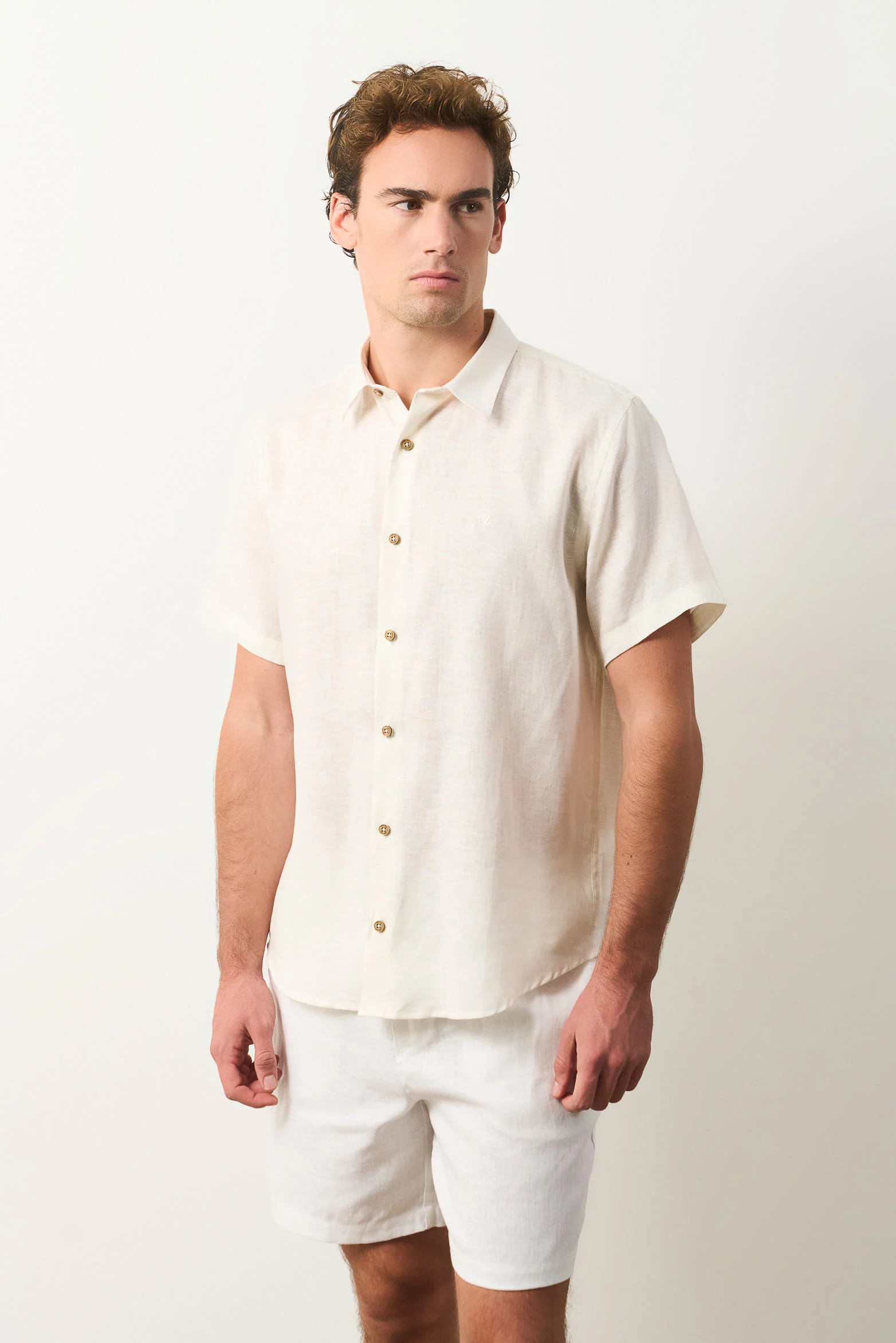 Siena short-sleeve linen shirt for men - Image 4