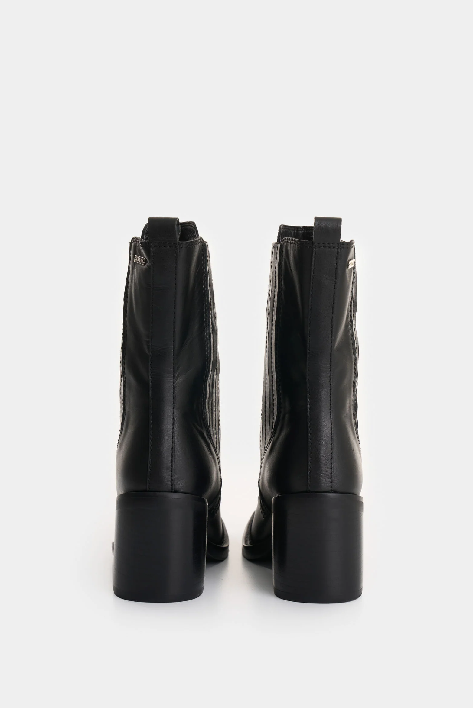 Solan Leather Ankle Boots with Metallic Cap-Toe for Women - Image 3