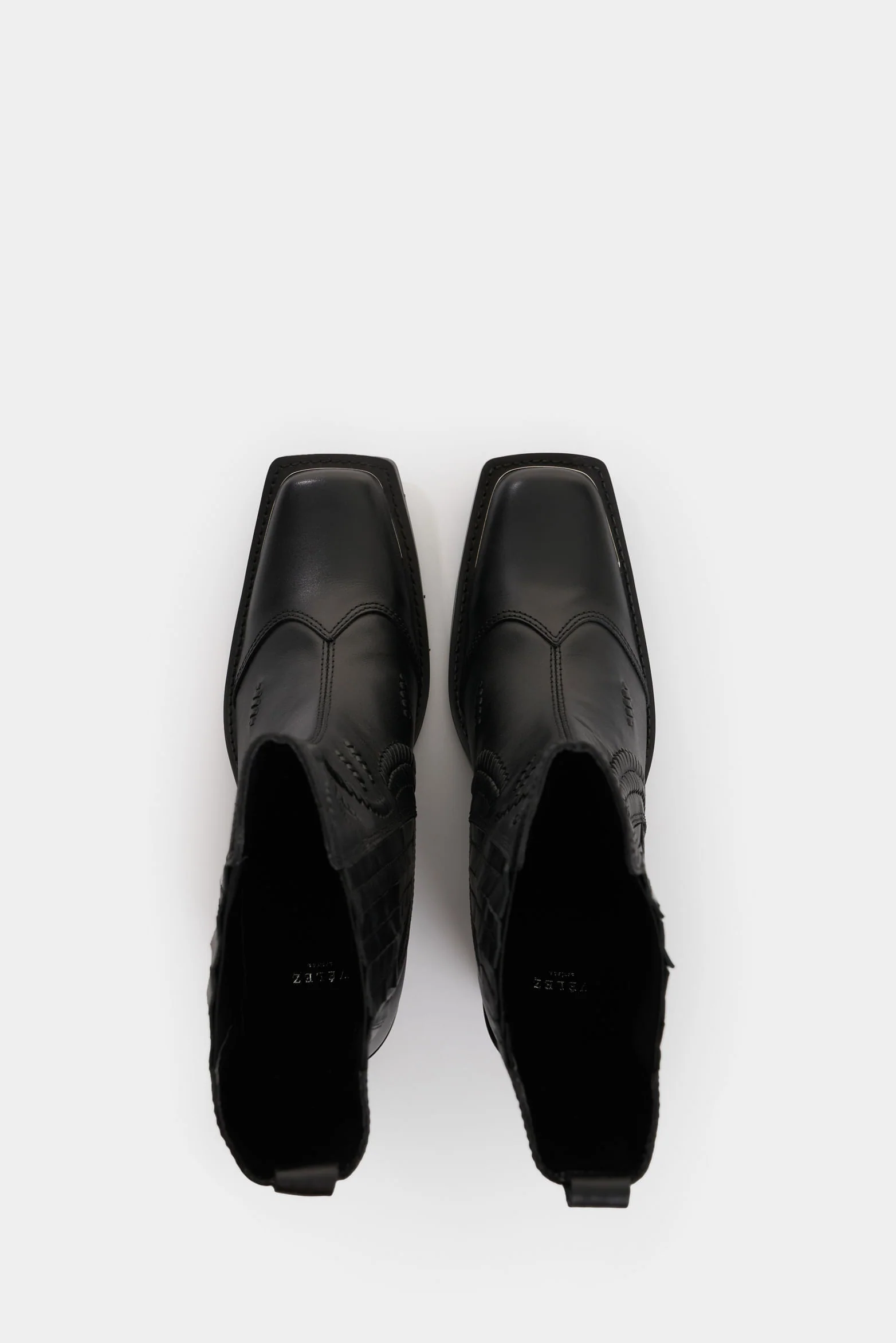 Solan Leather Ankle Boots with Metallic Cap-Toe for Women - Image 4