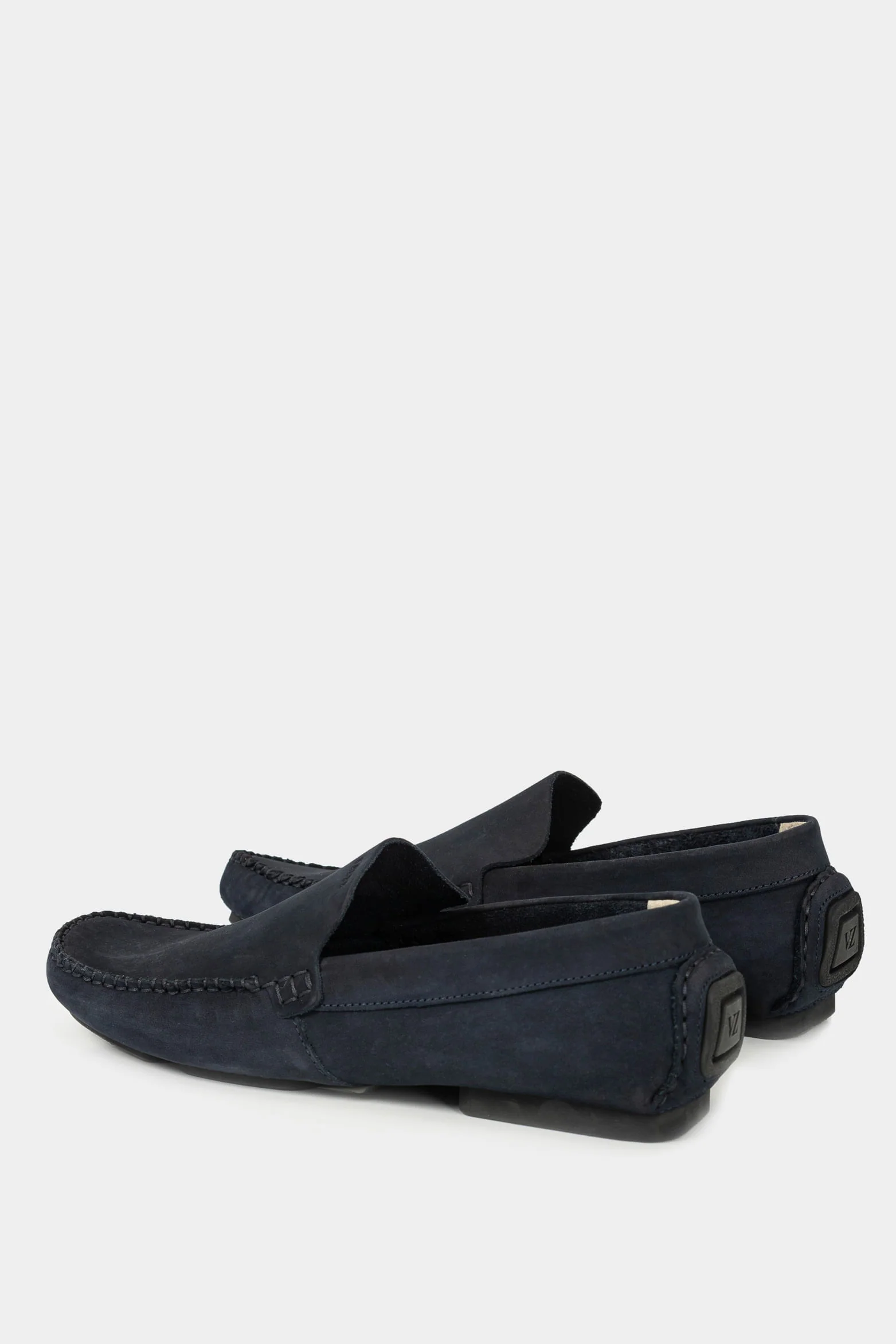 Sport Leather Driver Loafers in Dark Blue - Image 3